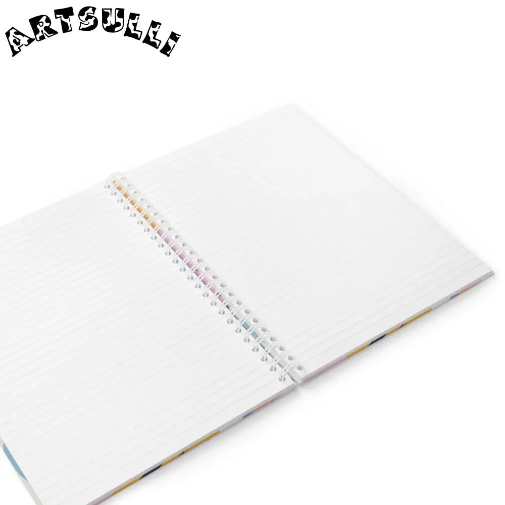JAKKOUTTHEBXX Colorful Abstract Dots and Shapes Spiral Notebook