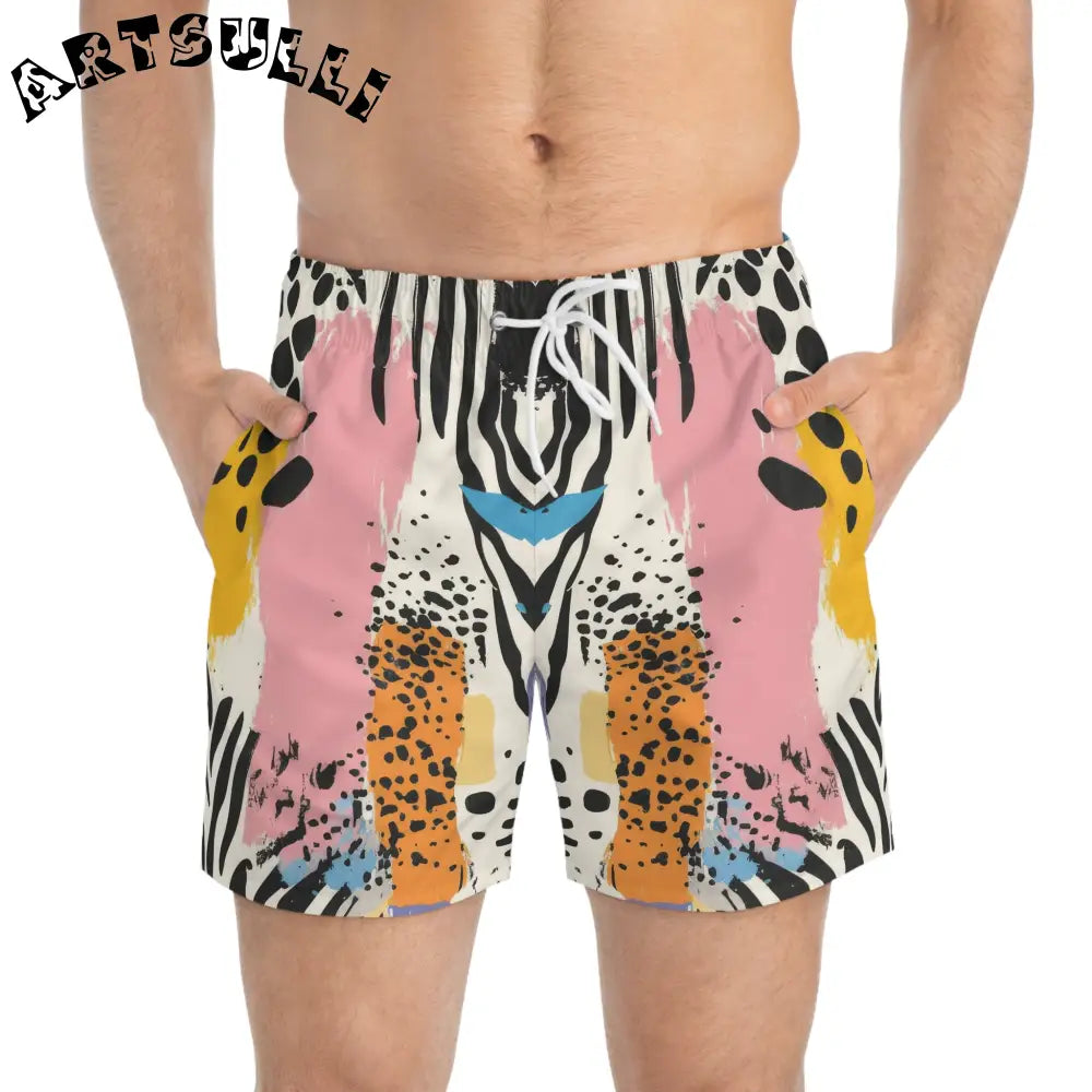 JAKKOUTTHEBXX Rae Zebra Rhapsody II Swim Trunks (AOP) JAKKOUTTHEBXX