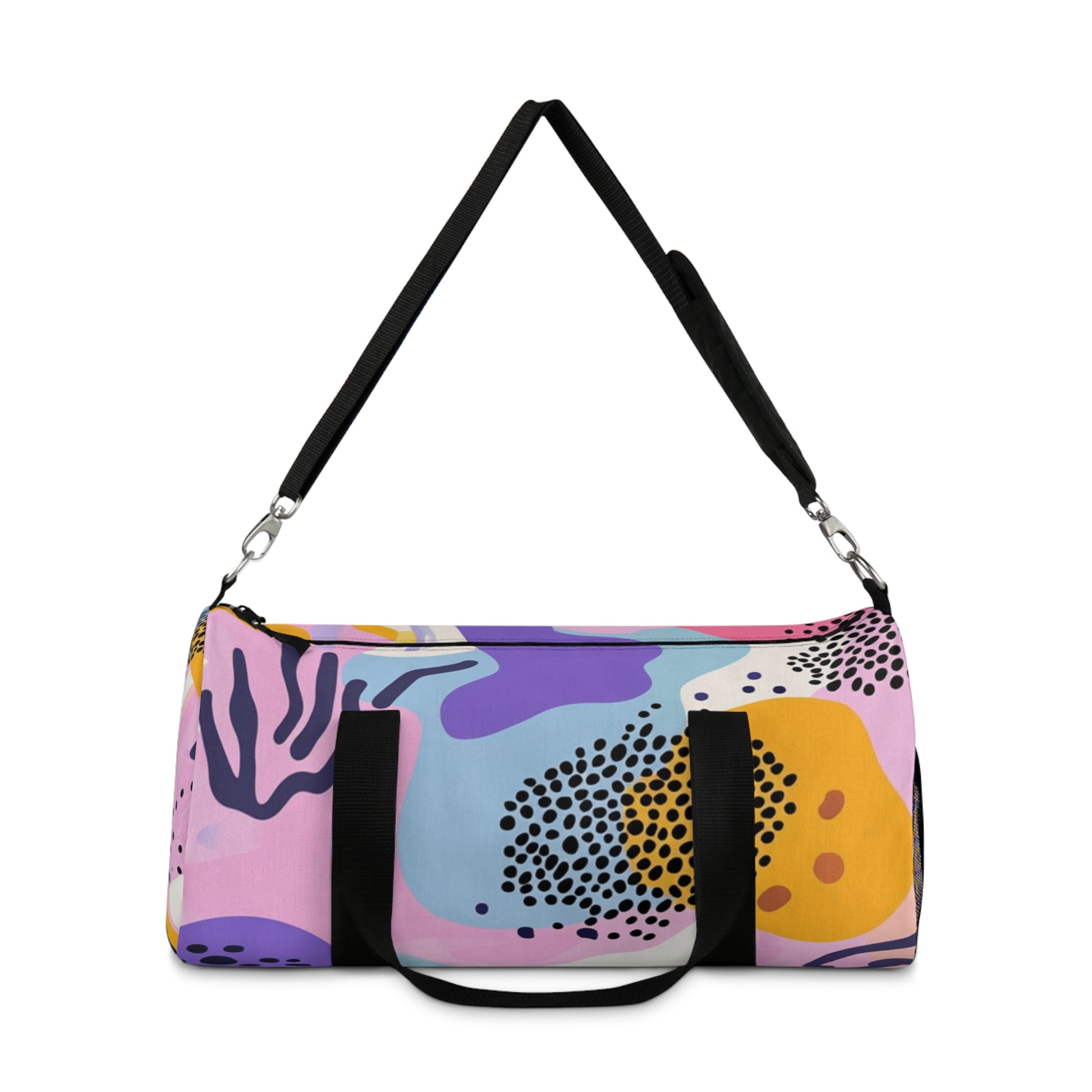 Colorful Abstract Dots and Shapes II Duffel Bag, Artsulli - Art is Long, Life is Short, Bags, , , , , , , 