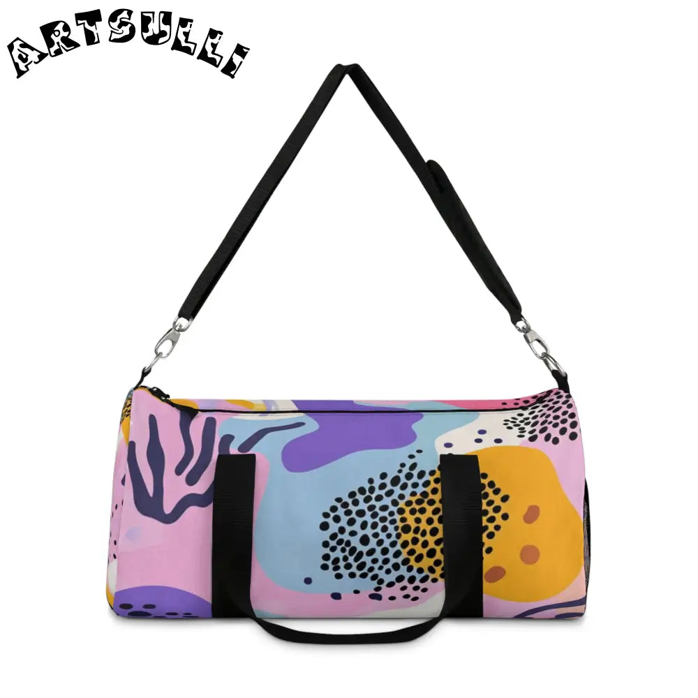 JAKKOUTTHEBXX Colorful Abstract Dots and Shapes II Duffel Bag