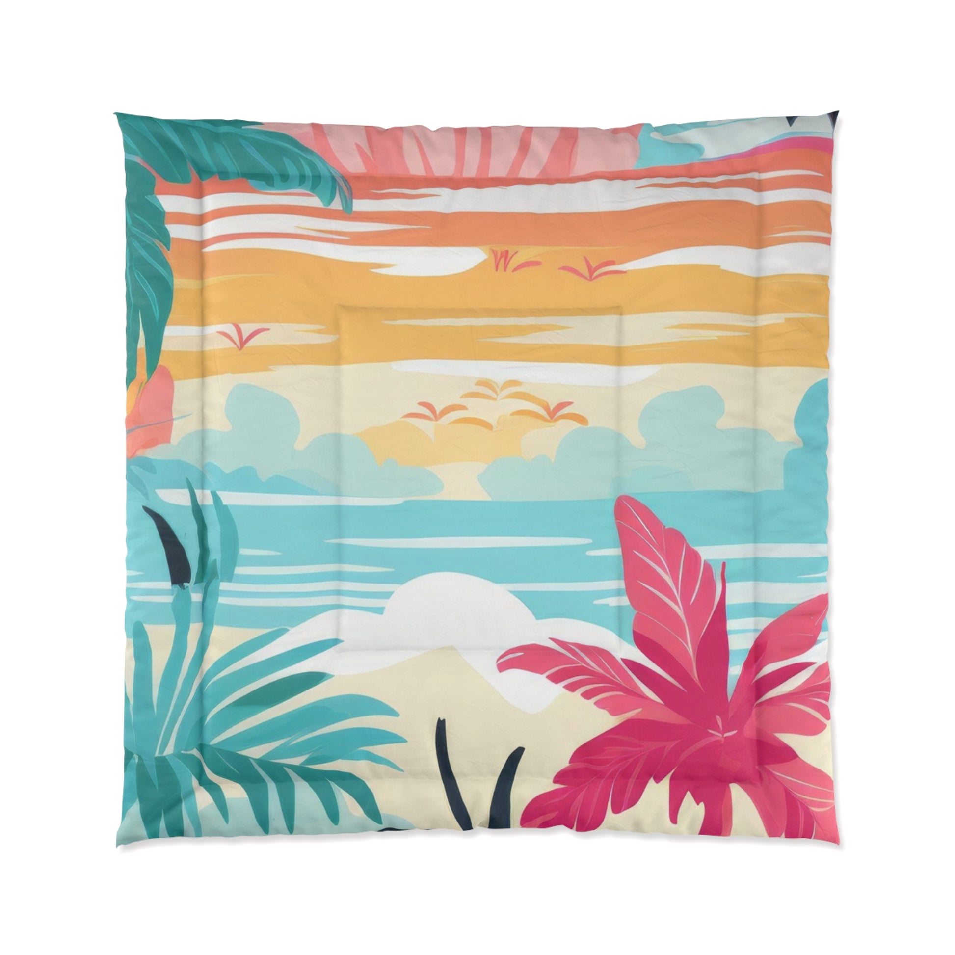 Afshar Island Dream Comforter, Artsulli - Art is Long, Life is Short, Home Decor, Size, 88" × 88", , , , , 16003723949790091439