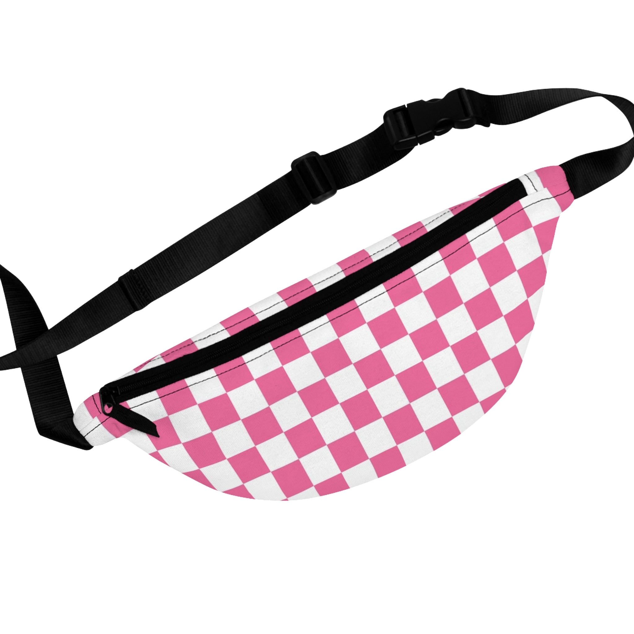 Yuyushiki Pink Check Fanny Pack, Artsulli - Art is Long, Life is Short, Bags, Size, One size, , , , , 17671821114048697206