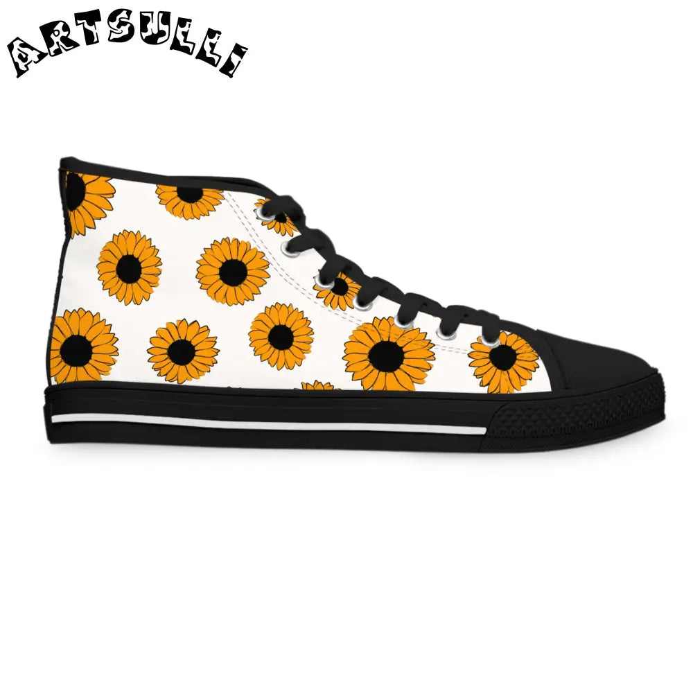 JAKKOUTTHEBXX Sunflowers Women’s High Top Sneakers JAKKOUTTHEBXX