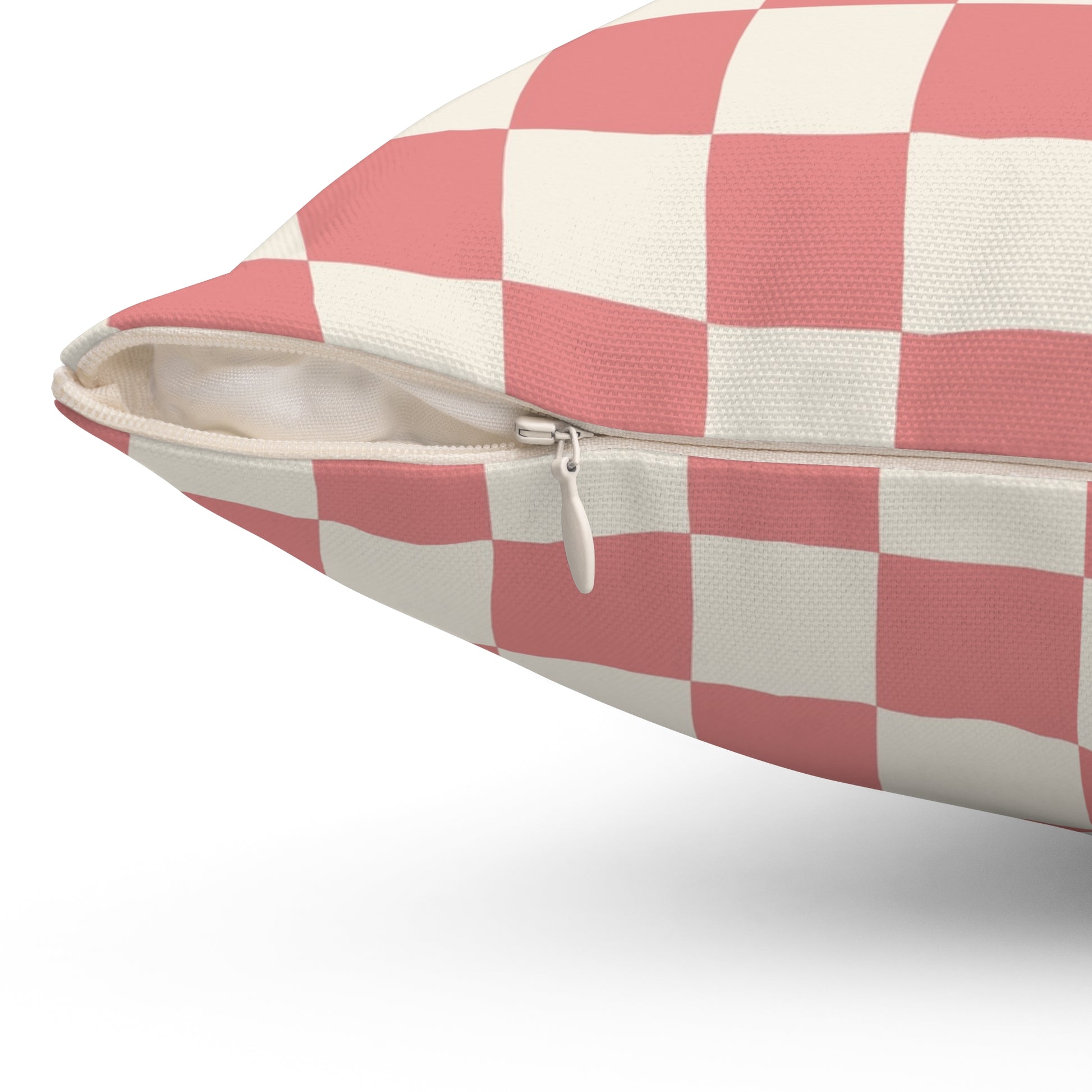 Retro Checkered Grassland Sprites Spun Polyester Square Pillow, Artsulli - Art is Long, Life is Short, Home Decor, , , , , , , 