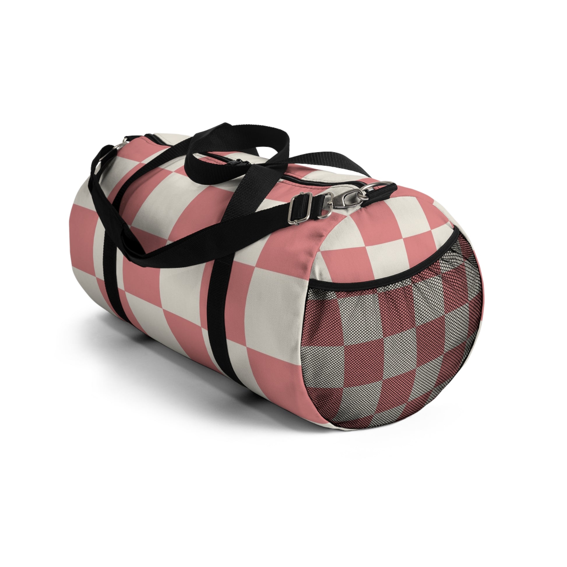 Retro Checkered Grassland Sprites Duffel Bag, Artsulli - Art is Long, Life is Short, Bags, , , , , , , 