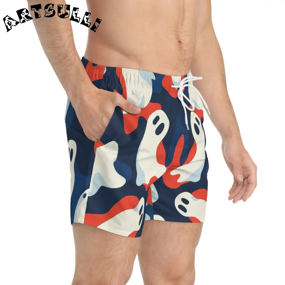 JAKKOUTTHEBXX Camo Ghosts Swim Trunks (AOP) JAKKOUTTHEBXX Artsulli