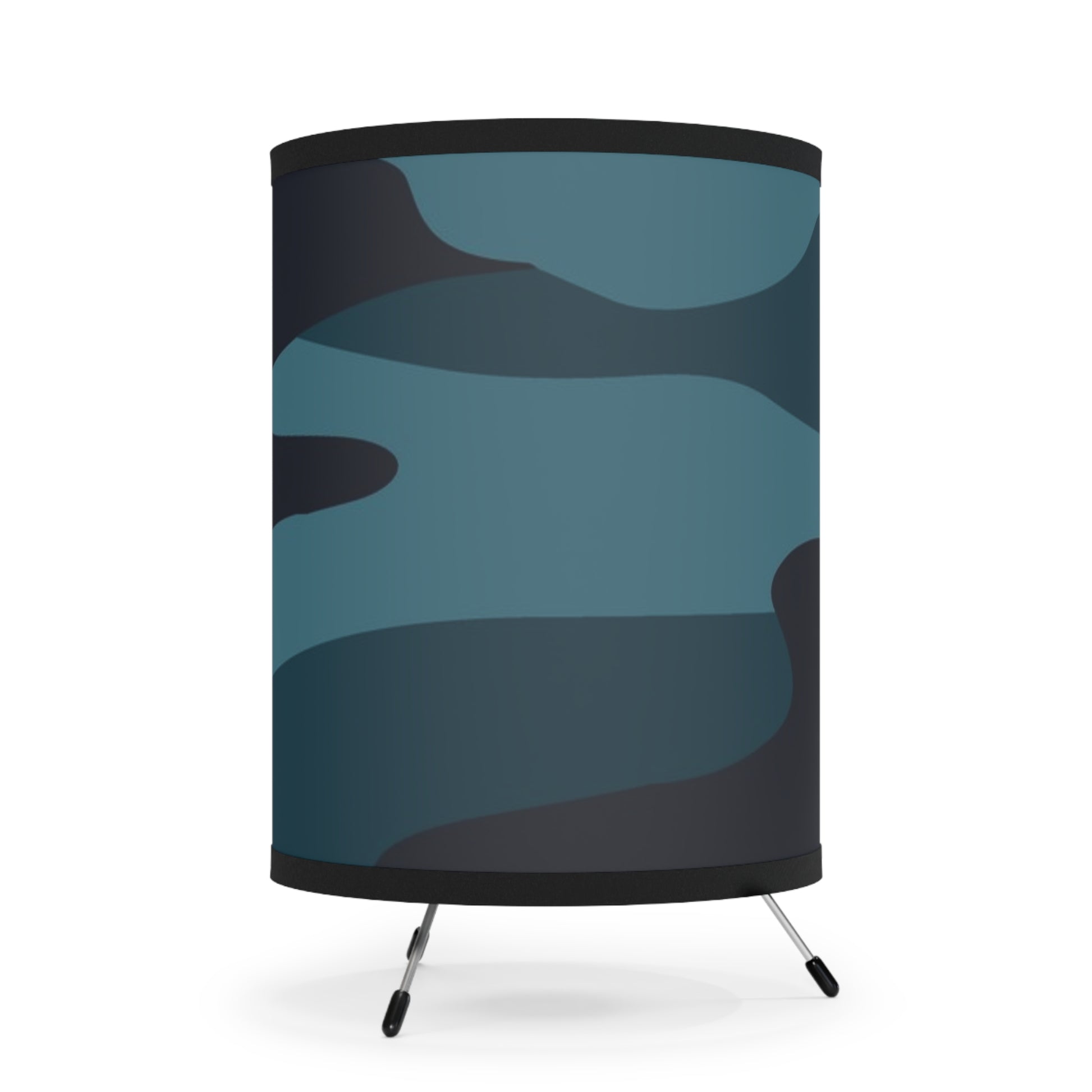 Blue Camouflage Tripod Lamp with High-Res Printed Shade, US\CA plug, Artsulli - Art is Long, Life is Short, Home Decor, , , , , , , 