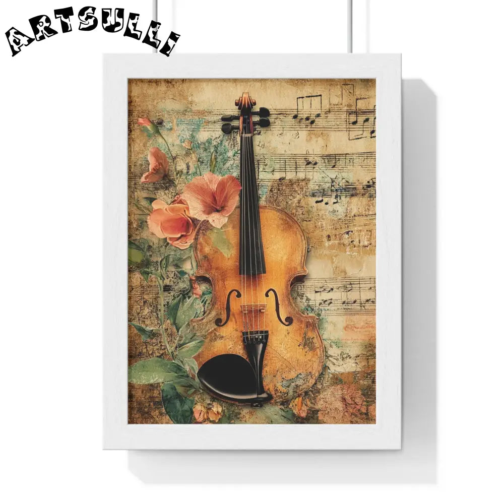 Violin Type Beat Art Vertical Framed Poster, Artsulli - Art is Long, Life is Short, Poster, Size, 8" x 11", Color, White, , , 31887550071131058326