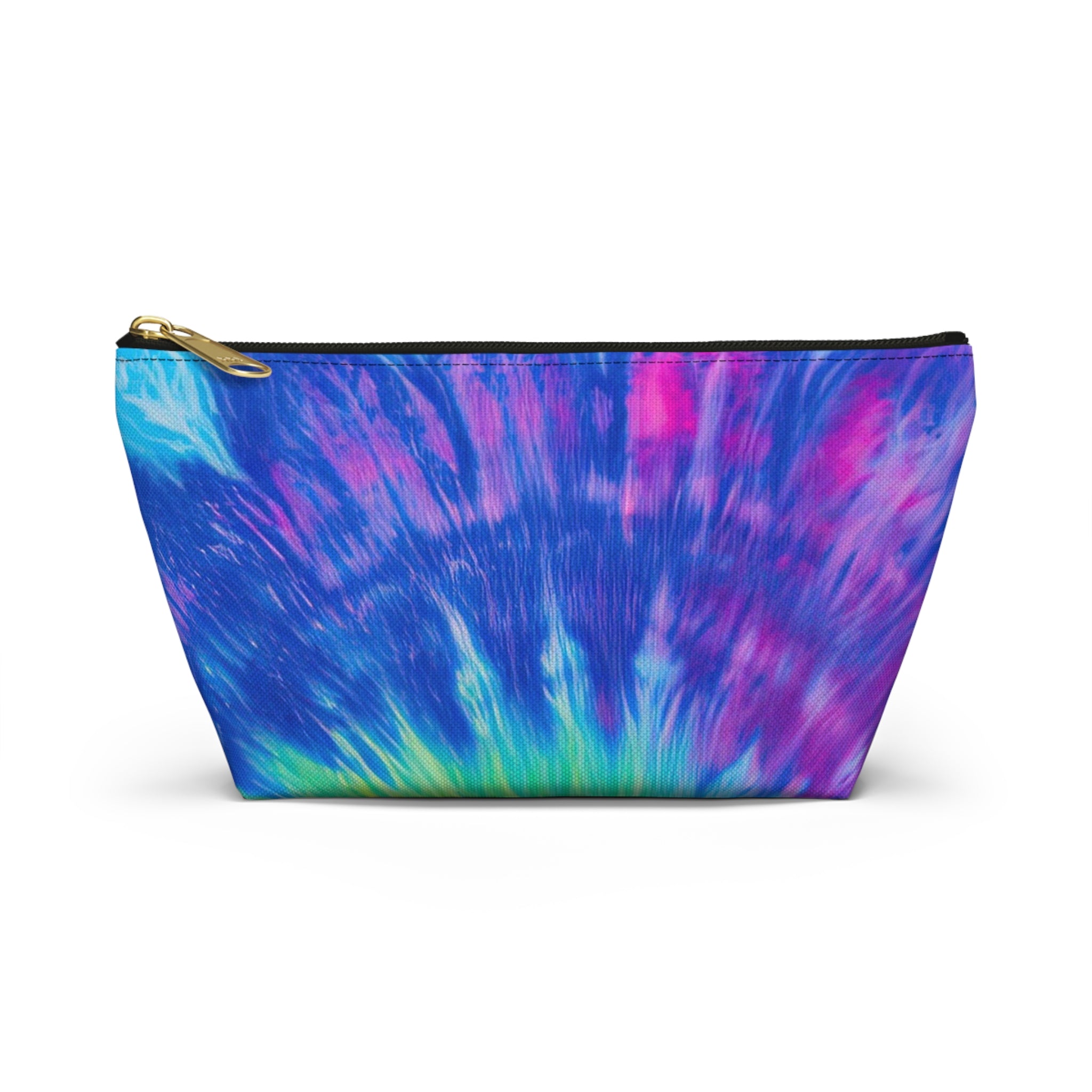 Psychedelic Tie Dye Accessory Pouch w T-bottom, Artsulli - Art is Long, Life is Short, Bags, Size, Small, Color, Black zipper, , , 11292940704000956811