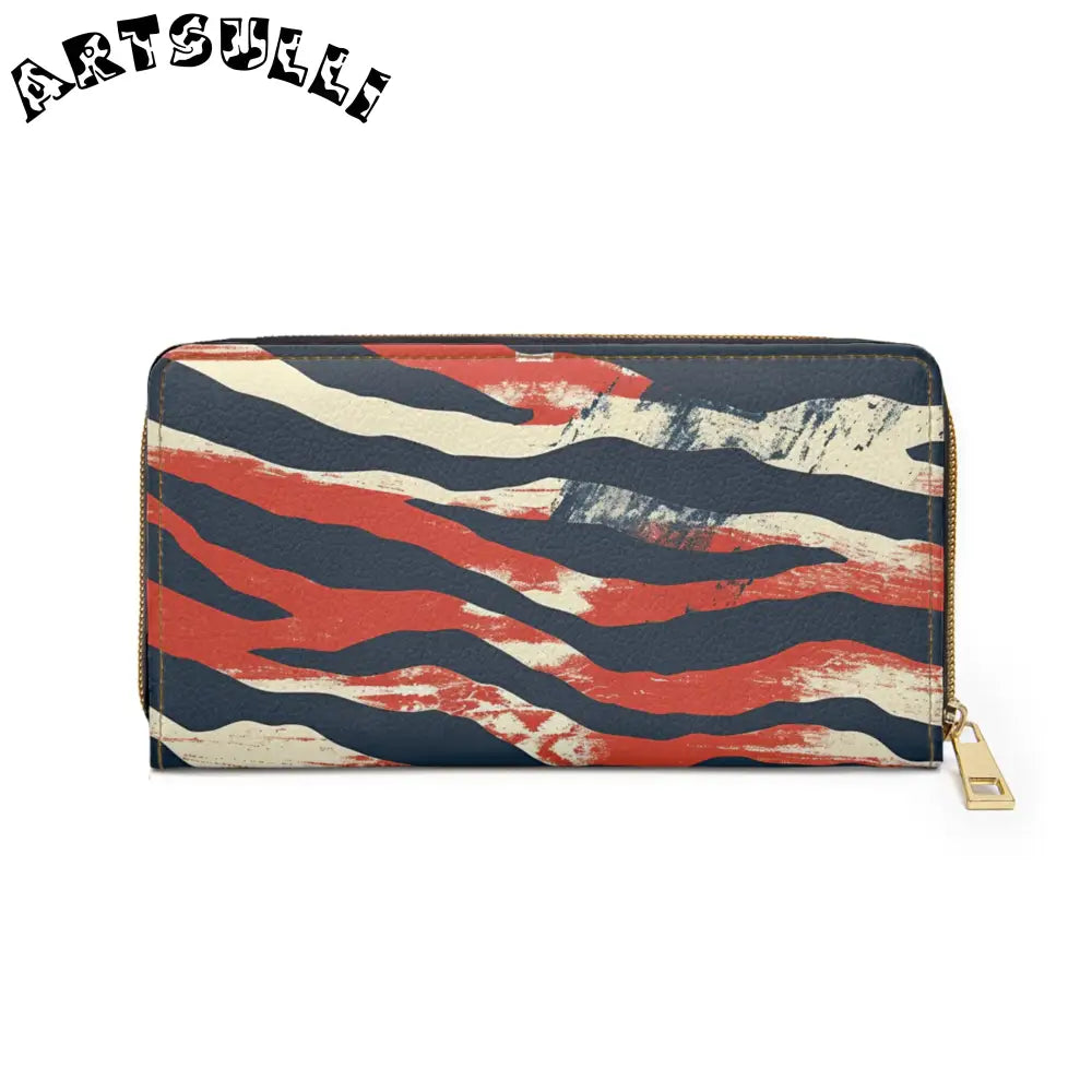 JAKKOUTTHEBXX Capricious Tiger Wave Zipper Wallet JAKKOUTTHEBXX