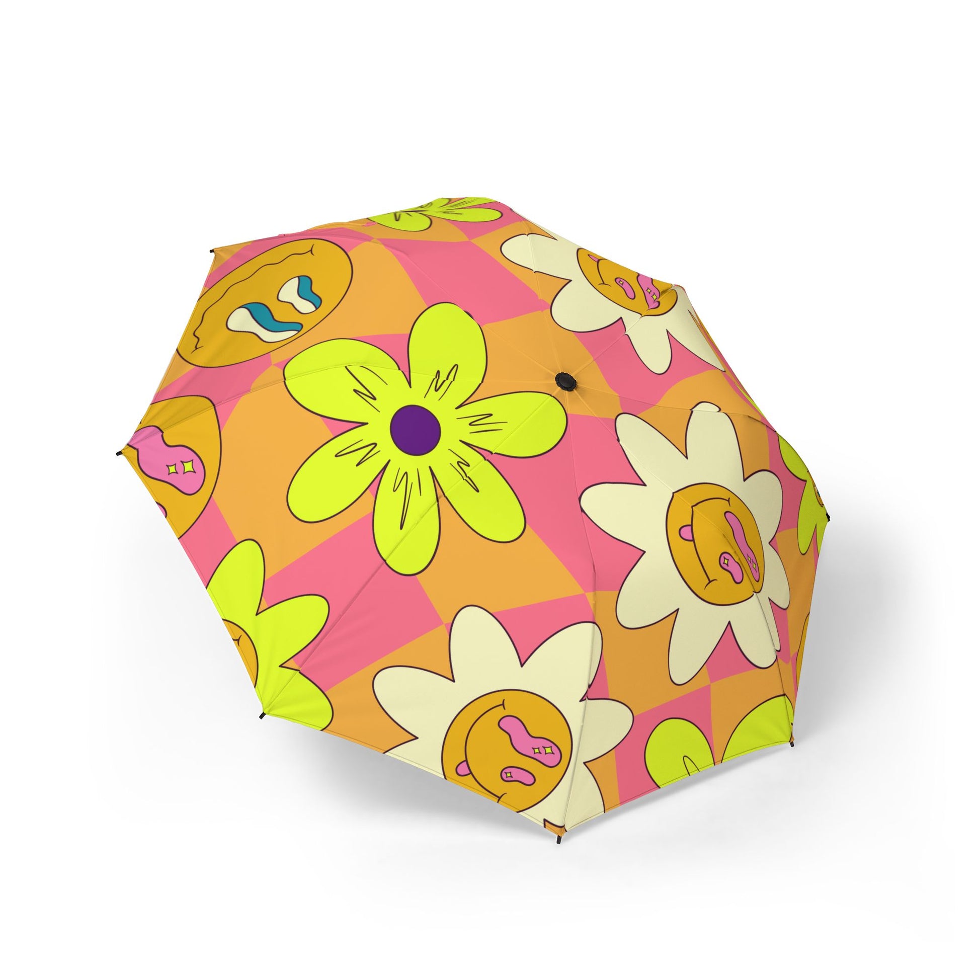 Sour Face Rave Semi-Automatic Foldable Umbrella, Artsulli - Art is Long, Life is Short, Accessories, Size, One size, , , , , 11467490647141