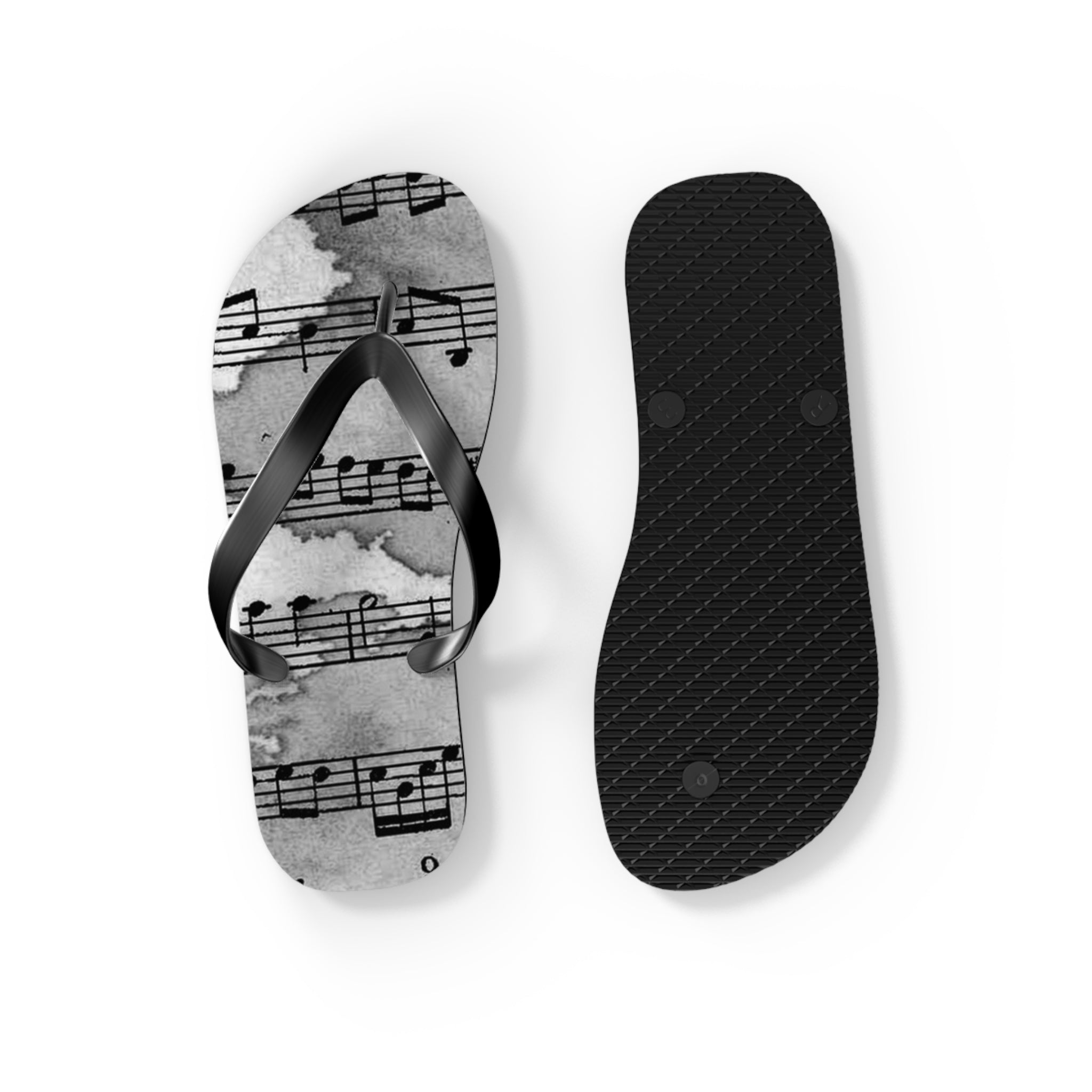 Drip Spill Type Beat Sheet Music Black Flip Flops, Artsulli - Art is Long, Life is Short, Shoes, , , , , , , 
