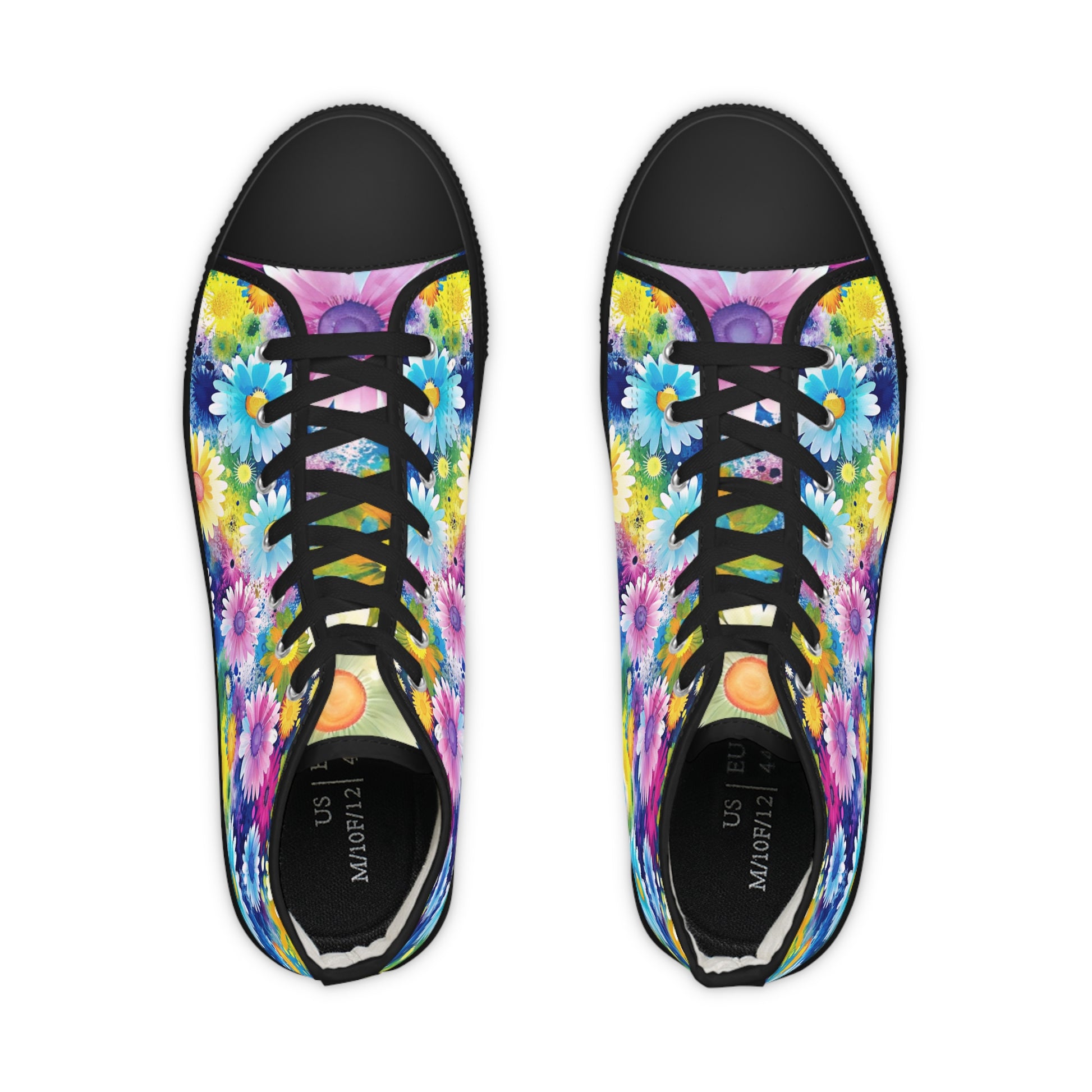 Magical Flower Explosion V Multi-Color Men's High Top Sneakers, Artsulli - Art is Long, Life is Short, Shoes, , , , , , , 