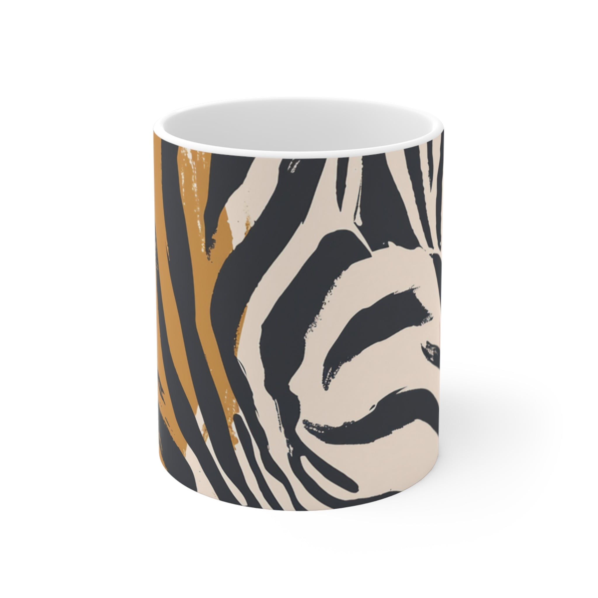 Zebra Brush Strokes Mug 11oz, Artsulli - Art is Long, Life is Short, Mug, Size, 11oz, , , , , 17590173126033