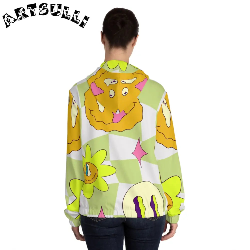 JAKKOUTTHEBXX Sunflower x Checkerboard Trippy Women’s Full-Zip