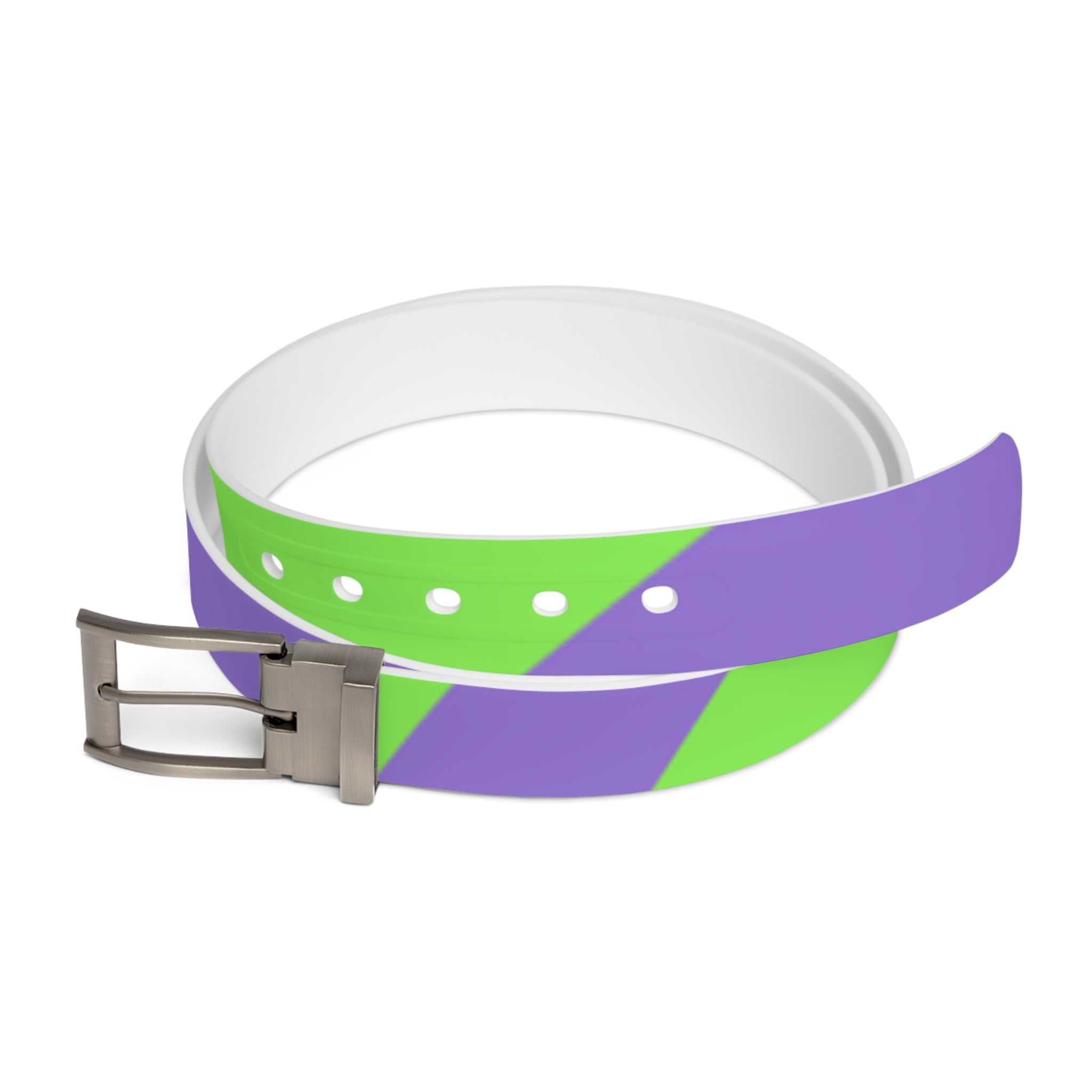 Tyrannosaurus Print Green and Purple Belt, Artsulli - Art is Long, Life is Short, Accessories, Material, Gun Metal, Size, 50'', , , 15070123325289