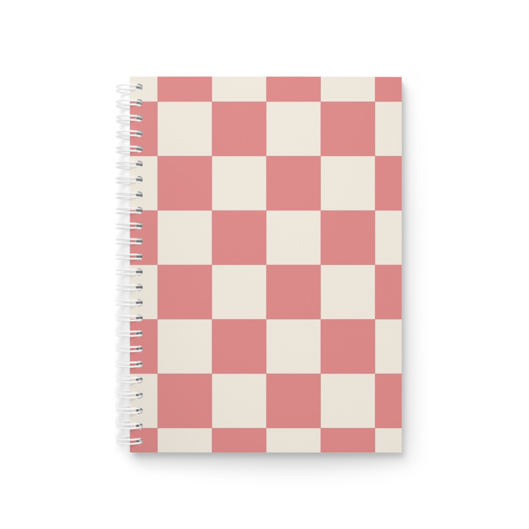 Retro Checkered Grassland Sprites Spiral Notebook, Artsulli - Art is Long, Life is Short, Paper products, Size, One Size, , , , , 32653906489337800800
