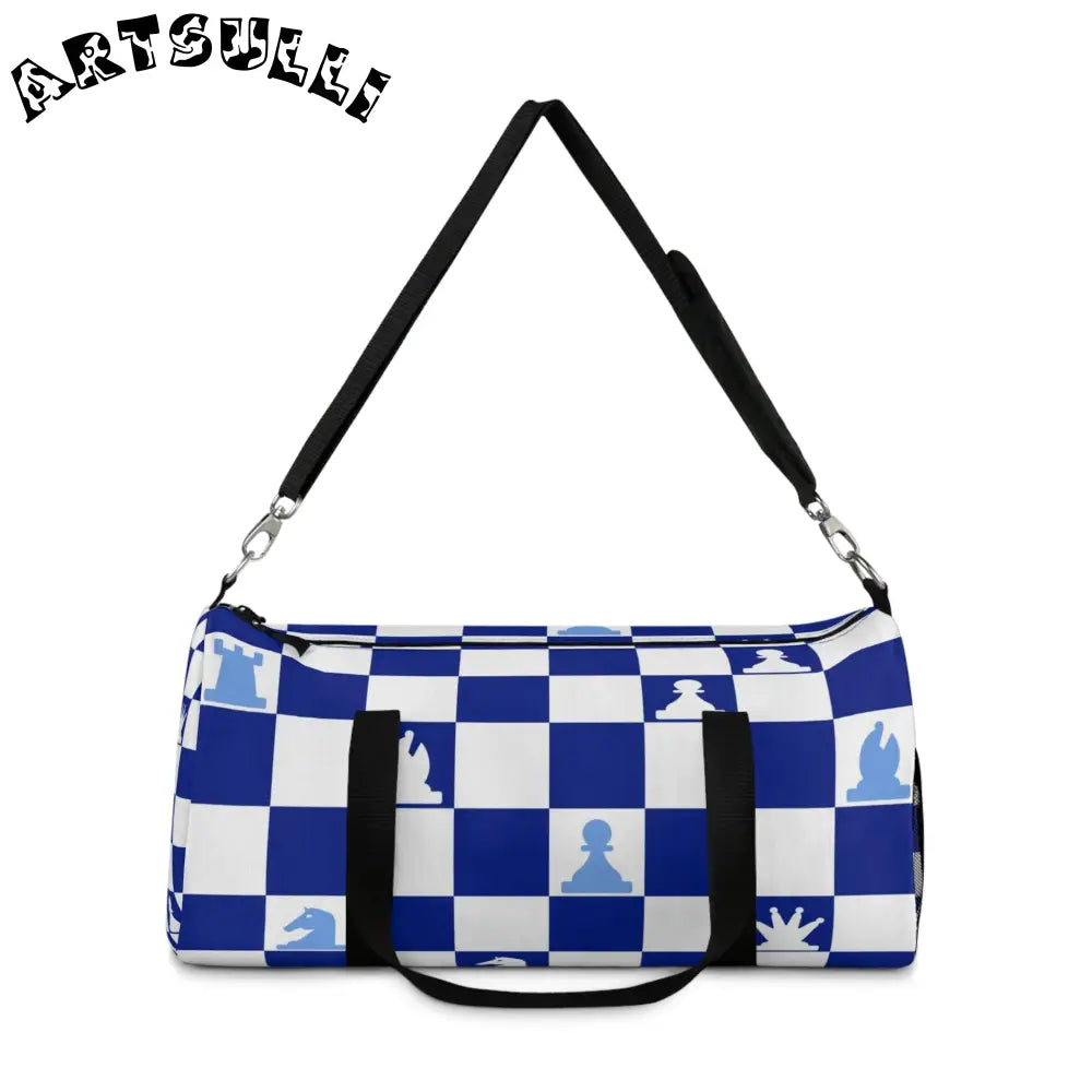JAKKOUTTHEBXX Checkered Chess Mobile Storage Duffel Bag 2025