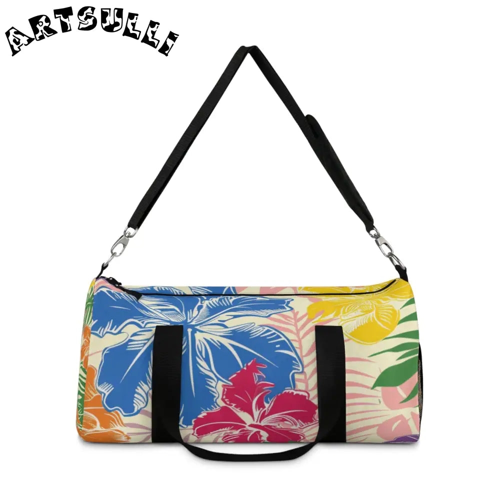 JAKKOUTTHEBXX Tropical Floral Print Duffel Bag 2025