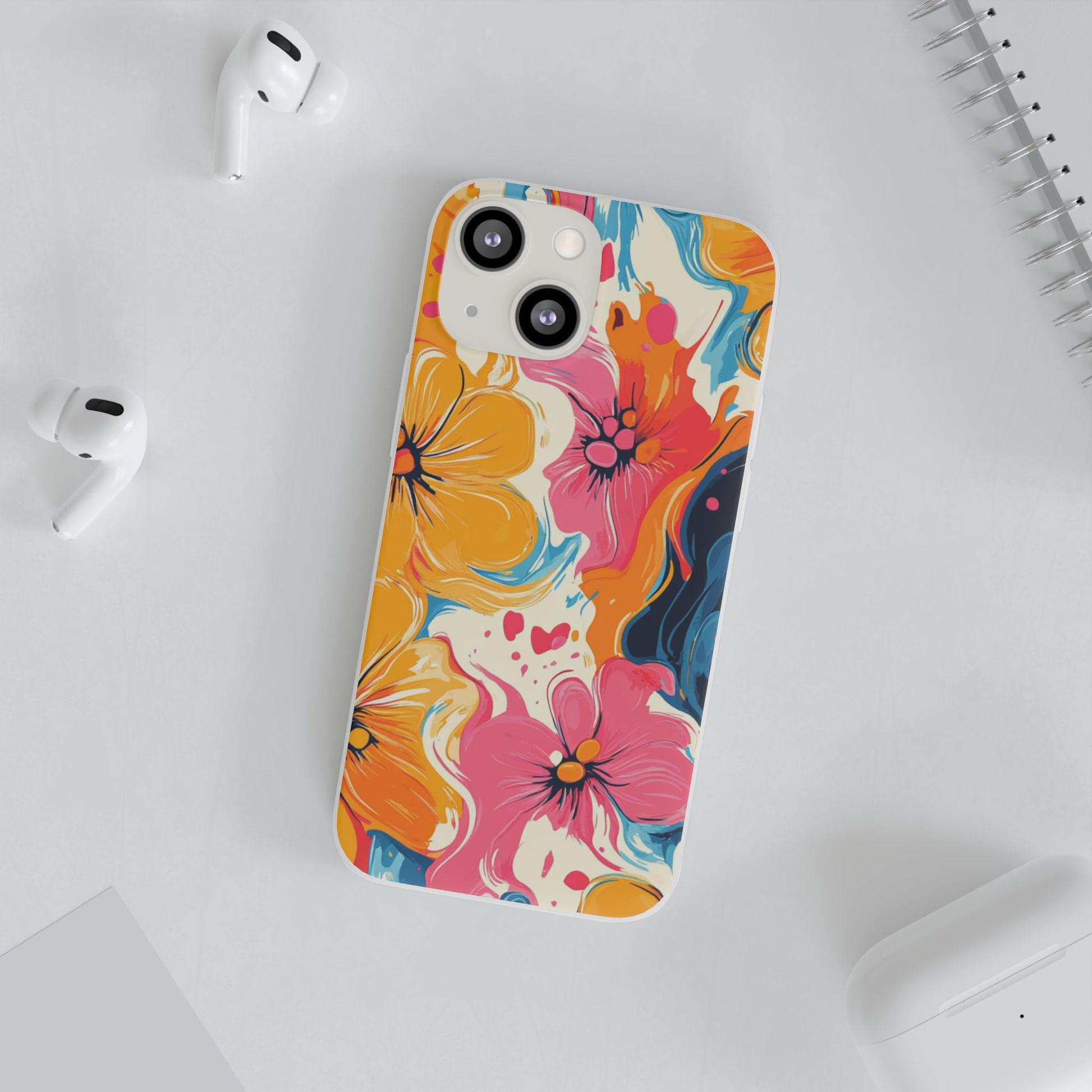 Vibrant Abstract Floral Flexi Case, Artsulli - Art is Long, Life is Short, Phone Case, , , , , , , 