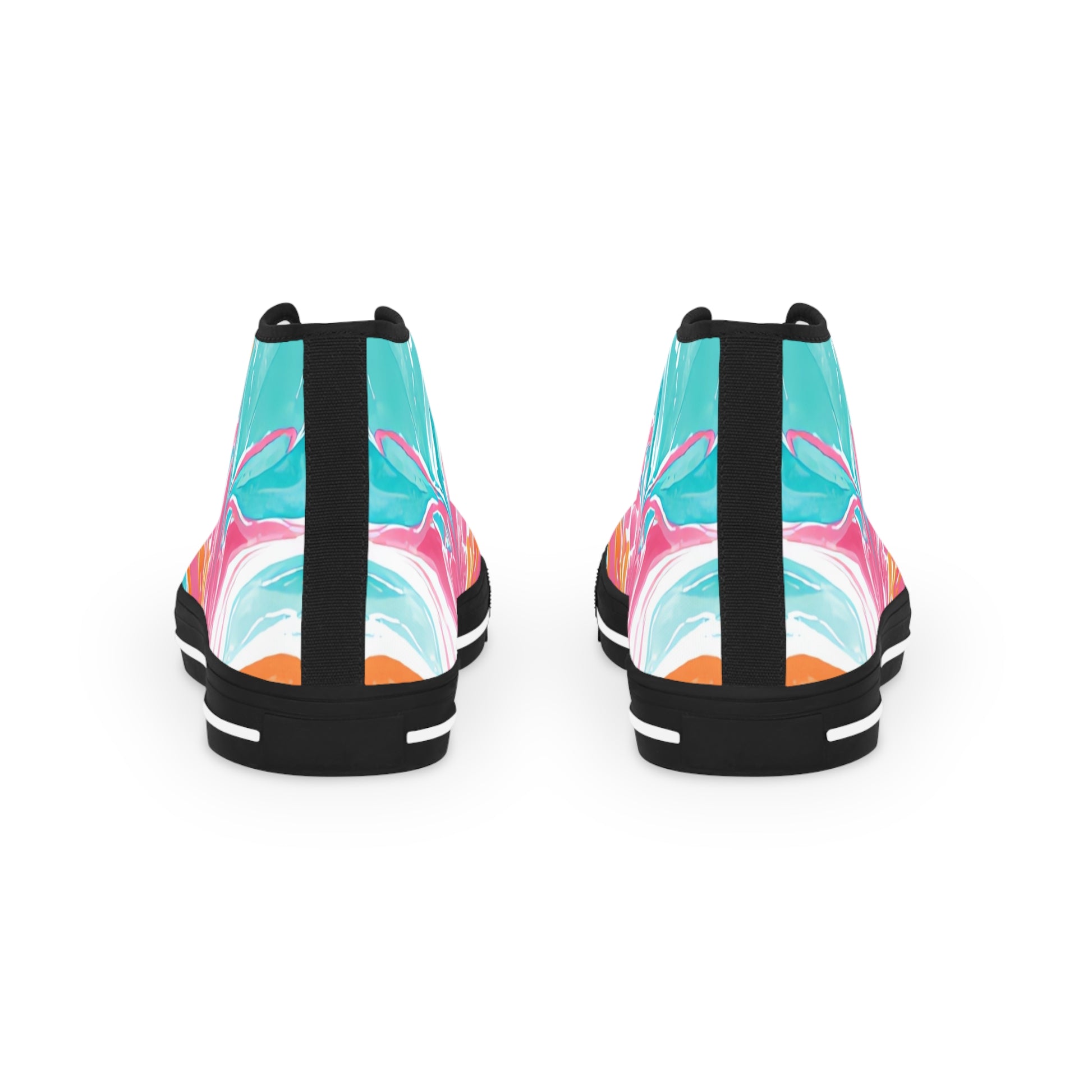 Liquid Pastel Spill II Multi-Color Men's High Top Sneakers, Artsulli - Art is Long, Life is Short, Shoes, , , , , , , 