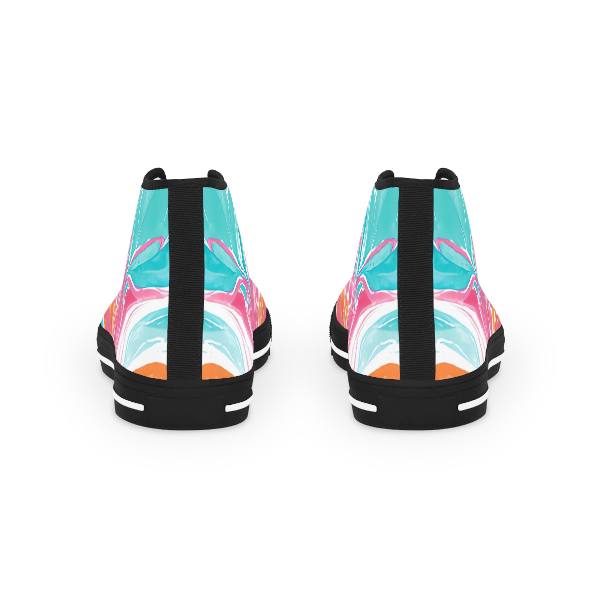 Liquid Pastel Spill II Multi-Color Men's High Top Sneakers, Artsulli - Art is Long, Life is Short, Shoes, , , , , , , 