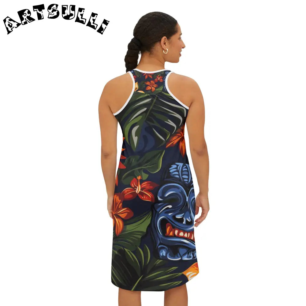 JAKKOUTTHEBXX Tiki Mask Hawaiian Tank Dress 2025