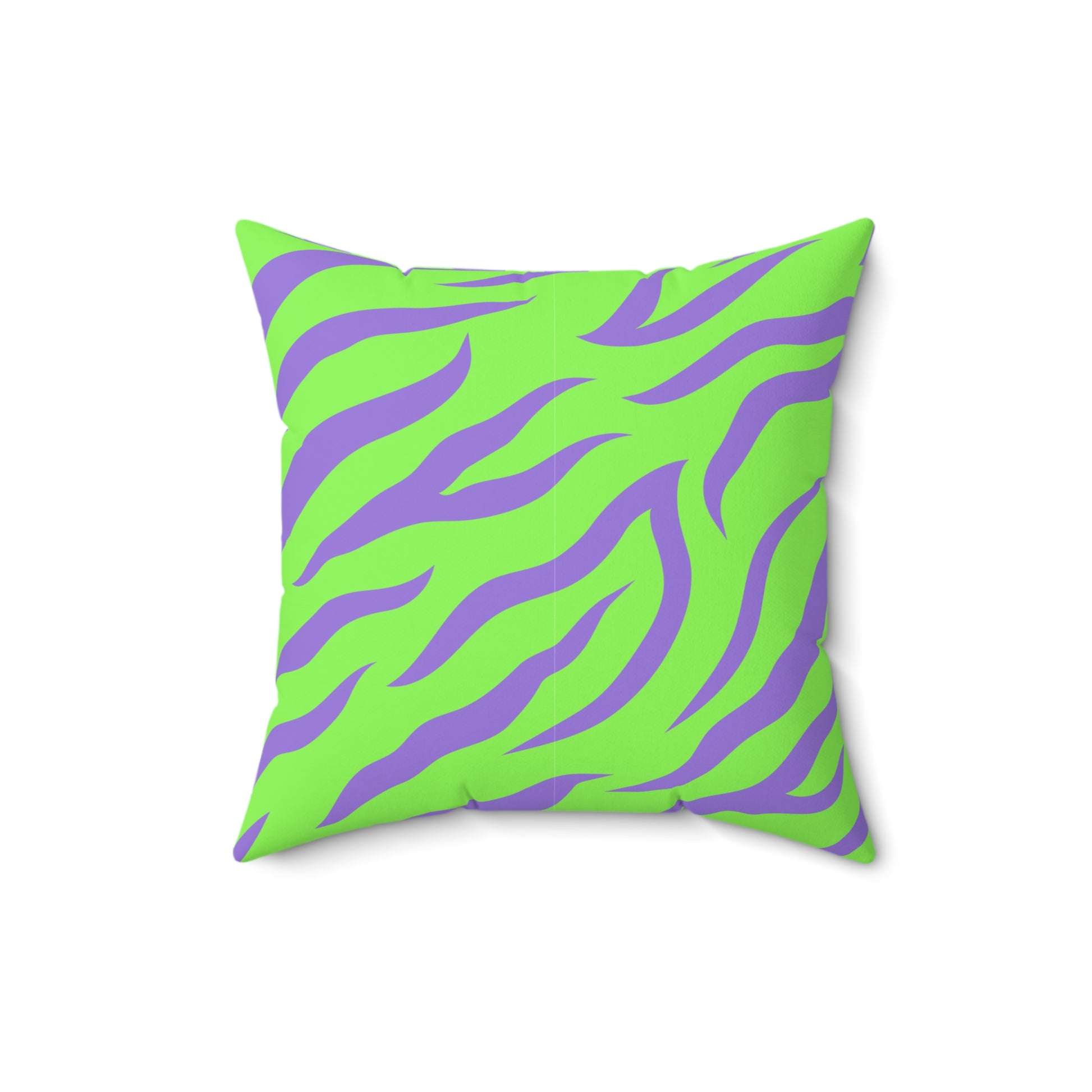 Tyrannosaurus Print Green and Purple Spun Polyester Square Pillow, Artsulli - Art is Long, Life is Short, Home Decor, Size, 16" × 16", , , , , 15156477649085
