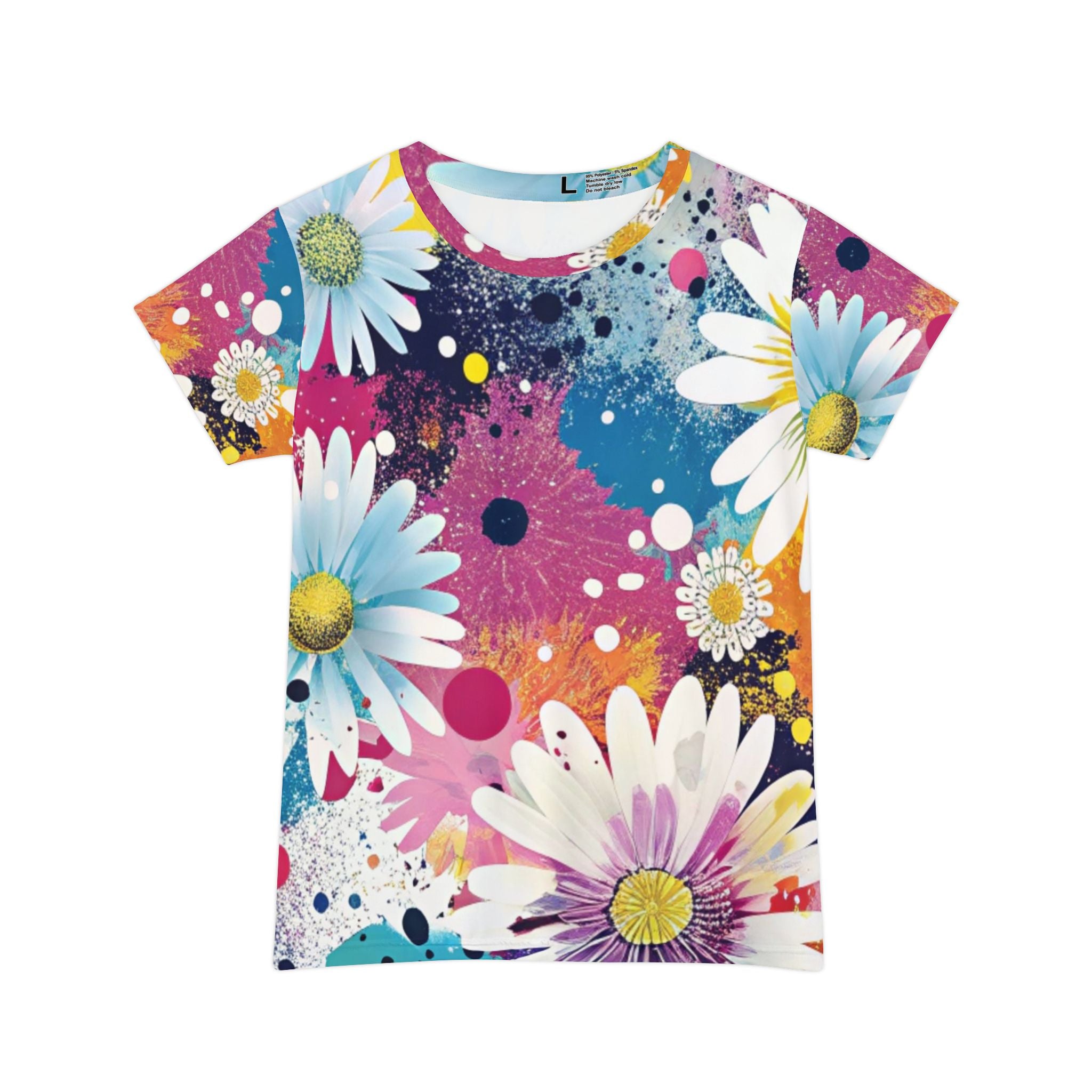 Magical Flower Explosion Multi-Color Women's Short Sleeve Shirt (AOP), Artsulli - Art is Long, Life is Short, All Over Prints, Size, XS, , , , , 17346514465166