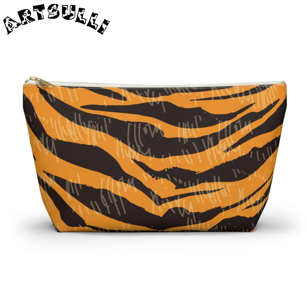 JAKKOUTTHEBXX Tiger Scratches Orange & Black Accessory Pouch w