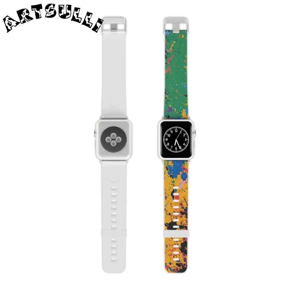 JAKKOUTTHEBXX The Colors Of Paint Splatter Watch Band for Apple