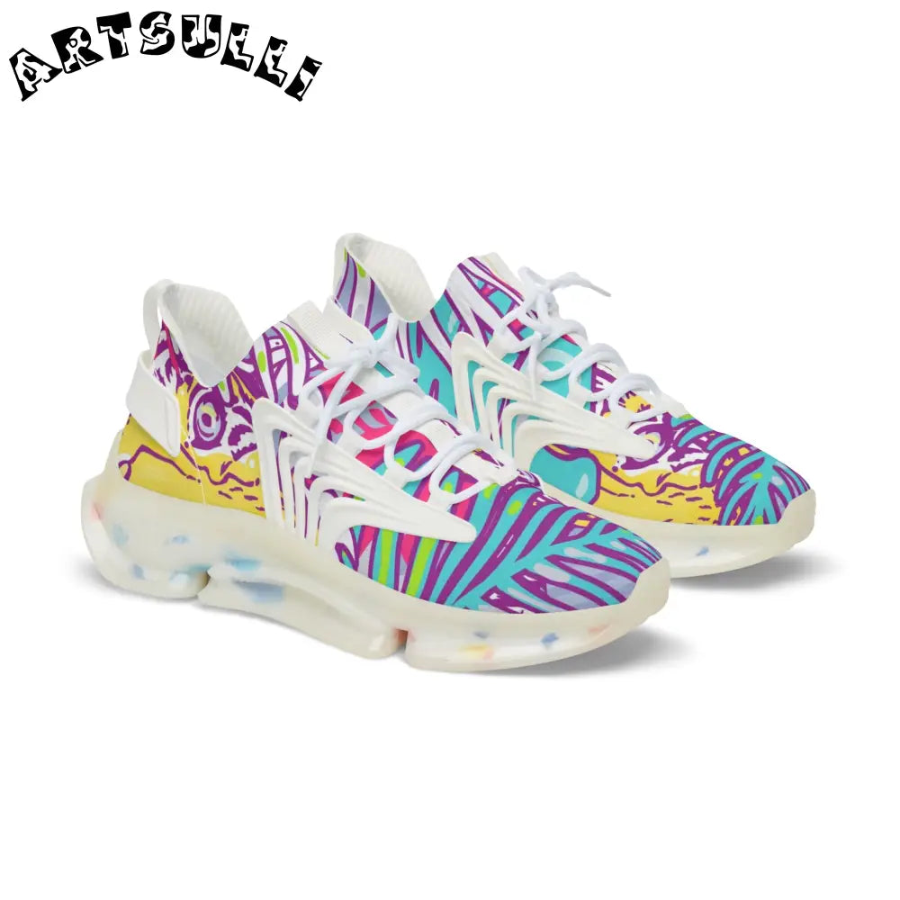 JAKKOUTTHEBXX Tropical Jungle Tigers Torquise and Purple Men’s Mesh