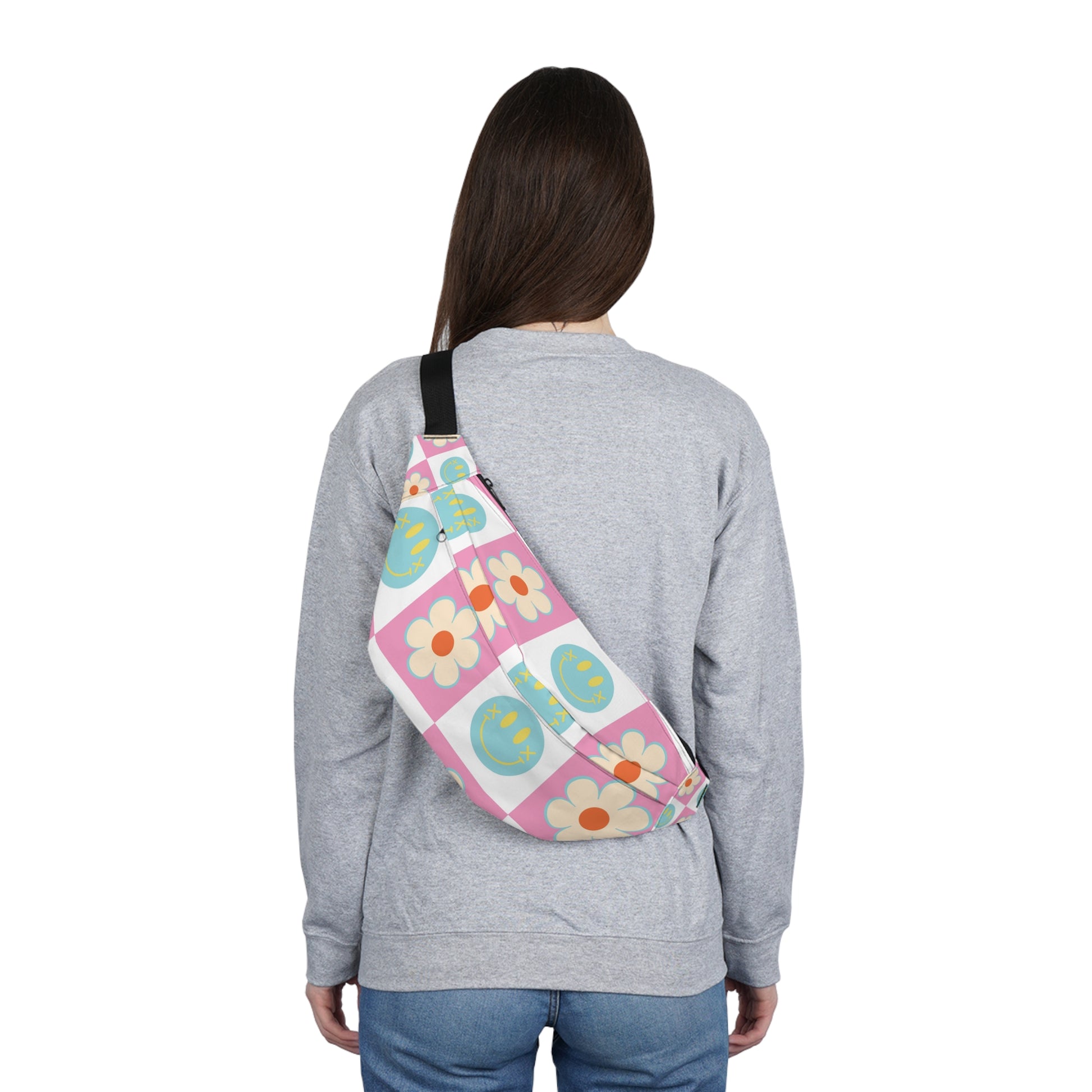 Madotsukis Grin Bloom Large Fanny Pack, Artsulli - Art is Long, Life is Short, Bags, , , , , , , 