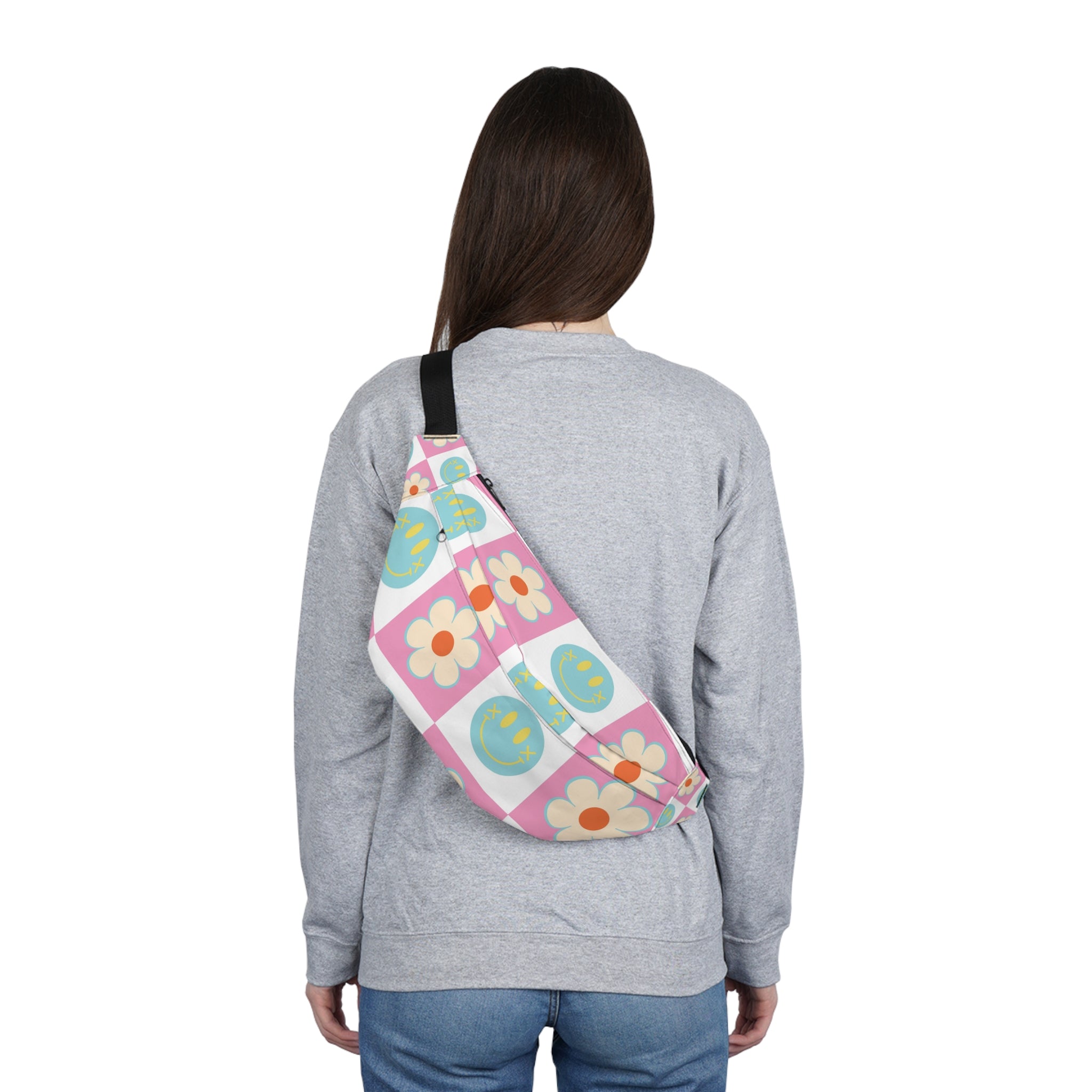 Madotsukis Grin Bloom Large Fanny Pack, Artsulli - Art is Long, Life is Short, Bags, , , , , , , 