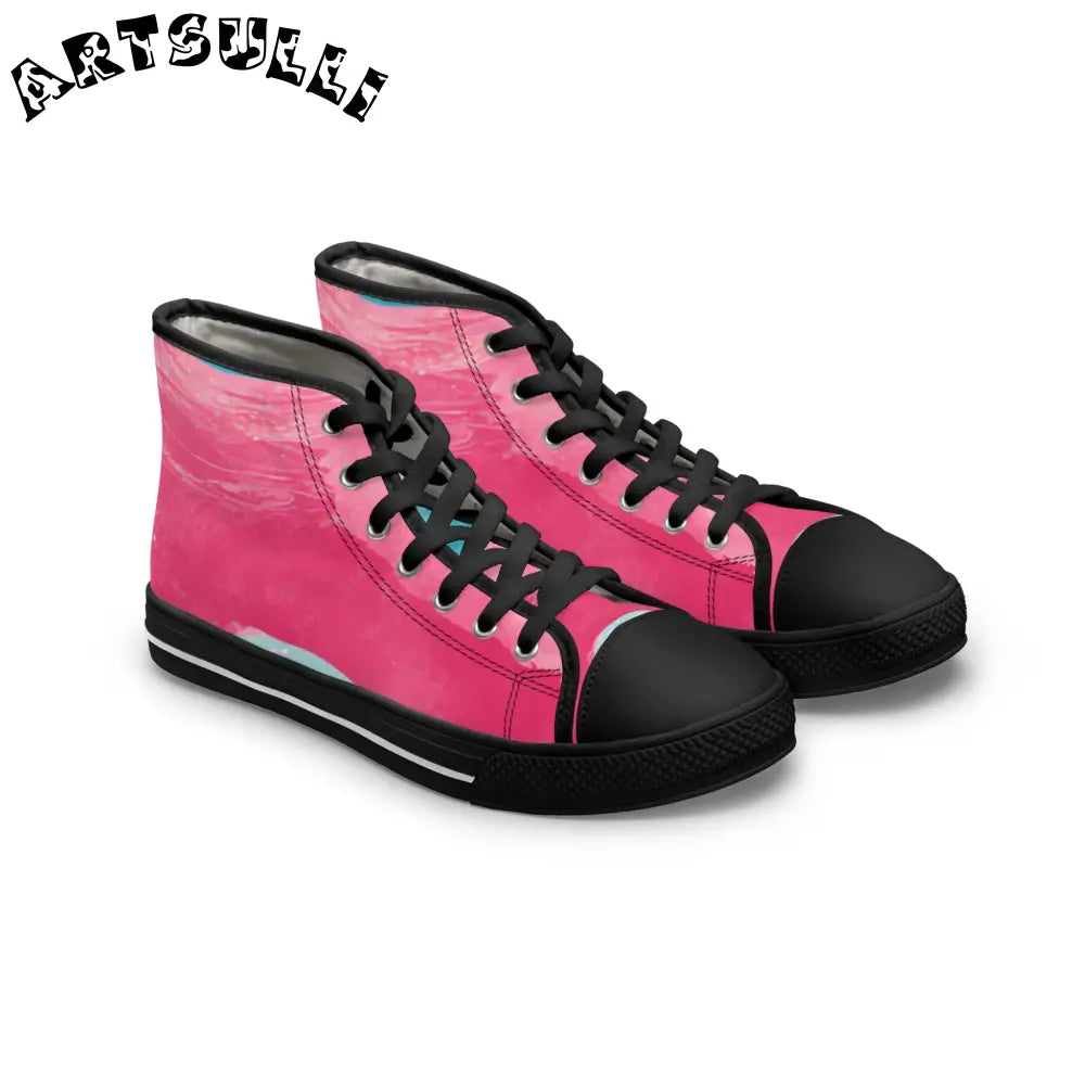 JAKKOUTTHEBXX The Great Pastelwave Pink Women’s High Top Sneakers