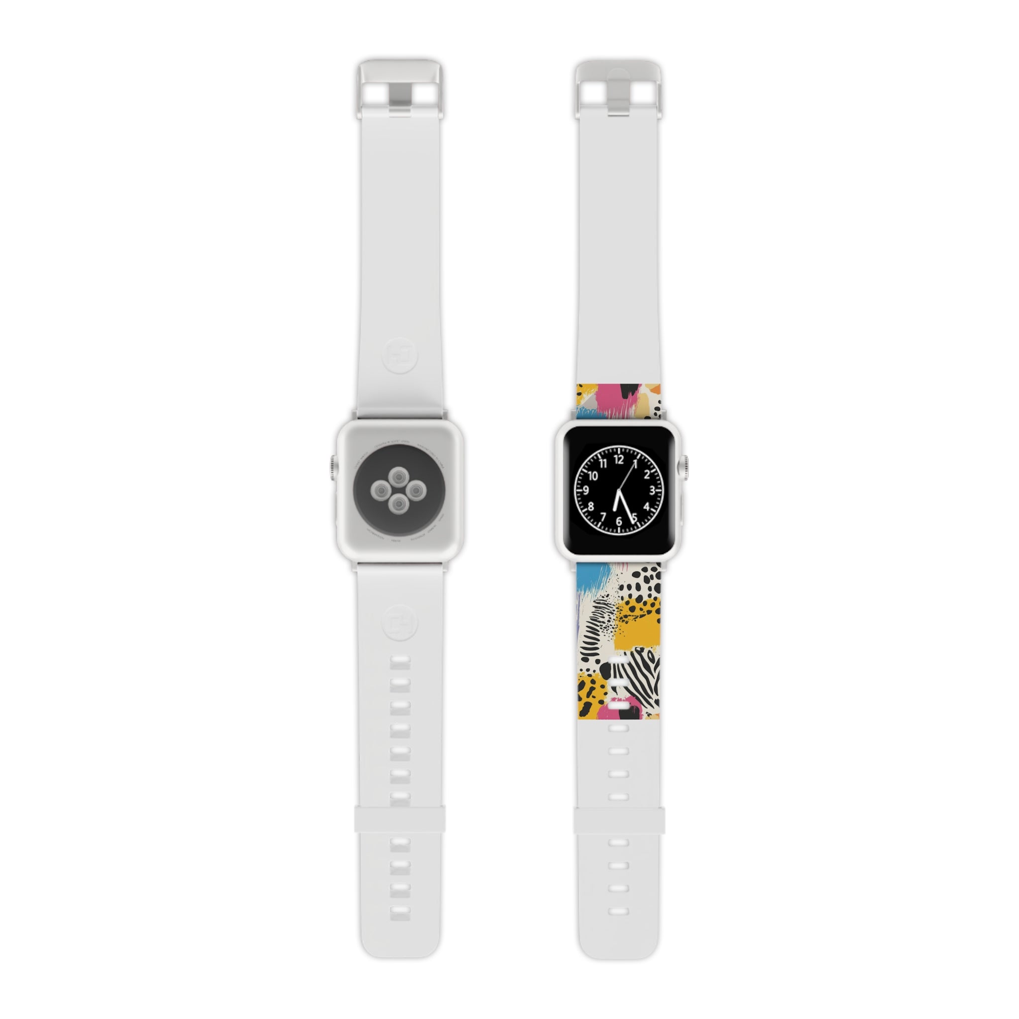 Rae Zebra Rhapsody Watch Band for Apple Watch, Artsulli - Art is Long, Life is Short, Accessories, Size, 7.5'' × 0.75'' / 38 - 40 mm, Color, Silver, , , 10156065096617