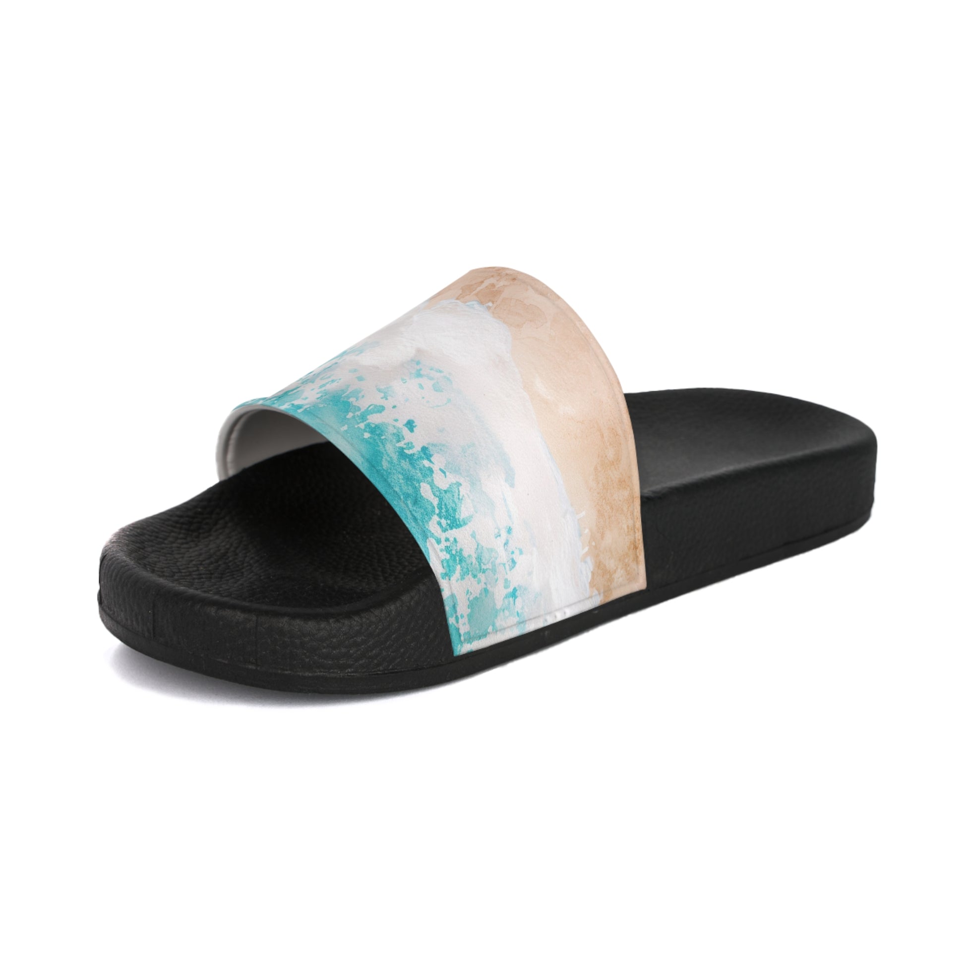 Seashore Men's Slide Sandals, Artsulli - Art is Long, Life is Short, Shoes, , , , , , , 