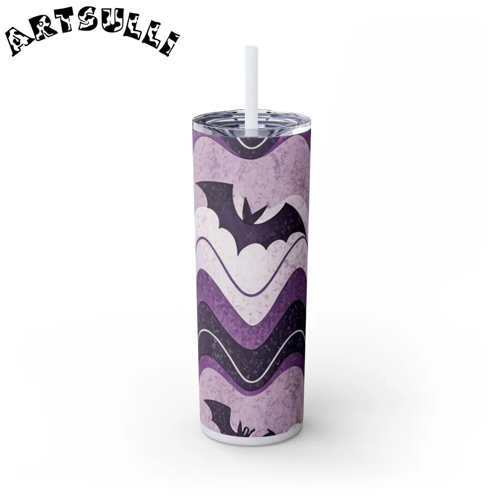 JAKKOUTTHEBXX Bat Wave Skinny Tumbler with Straw 20oz JAKKOUTTHEBXX