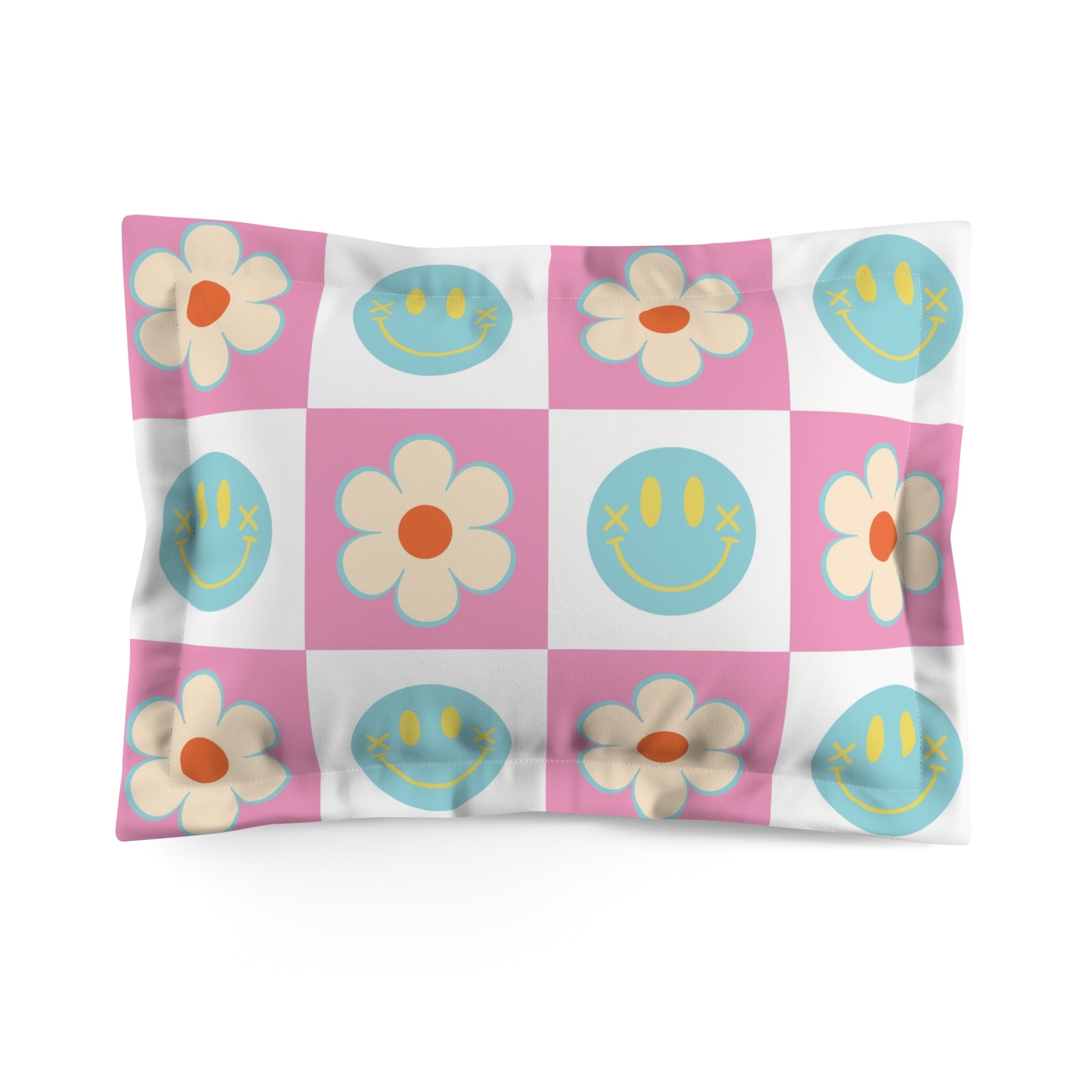 Madotsukis Grin Bloom Microfiber Pillow Sham, Artsulli - Art is Long, Life is Short, Home Decor, Size, Standard, , , , , 22330510315077279636