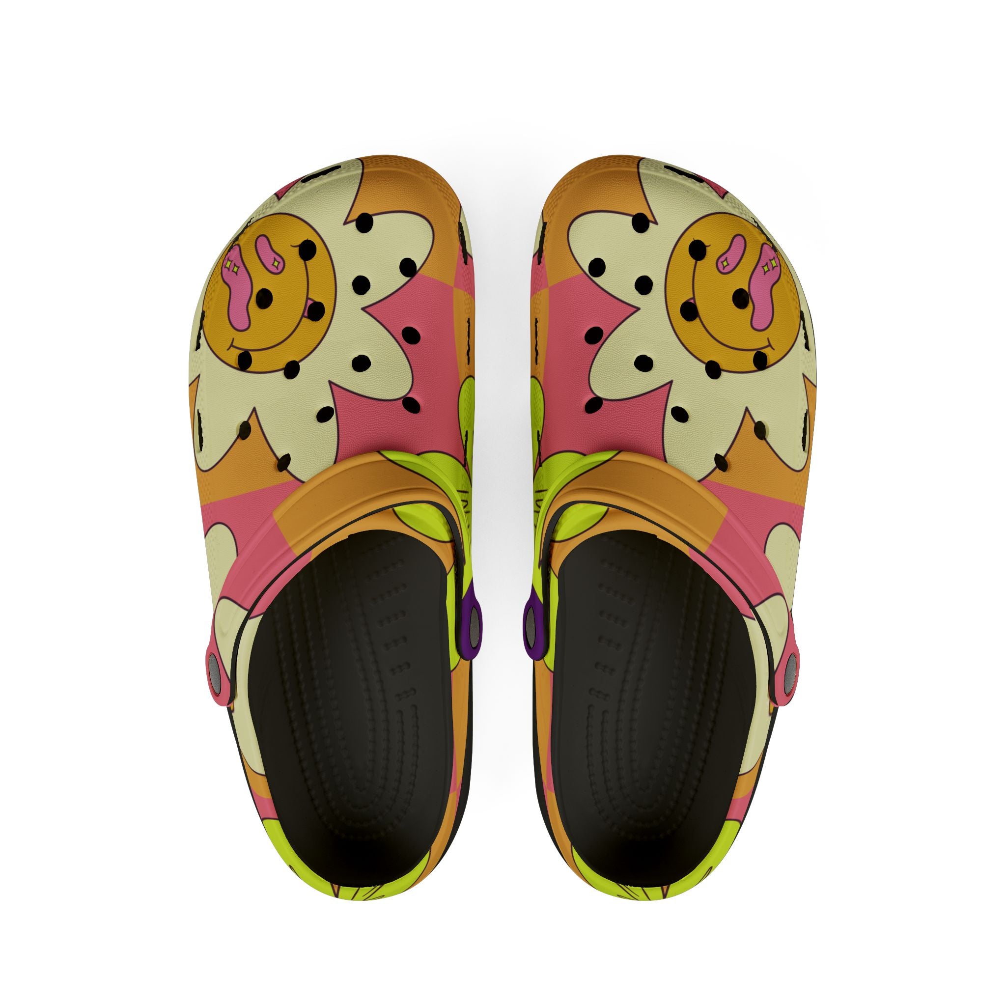 Trippy Sour Face Rave EVA Foam Rubber Shoes (AOP), Artsulli - Art is Long, Life is Short, Shoes, Size, US 6 (Women's), Color, Black, , , 13871723507565