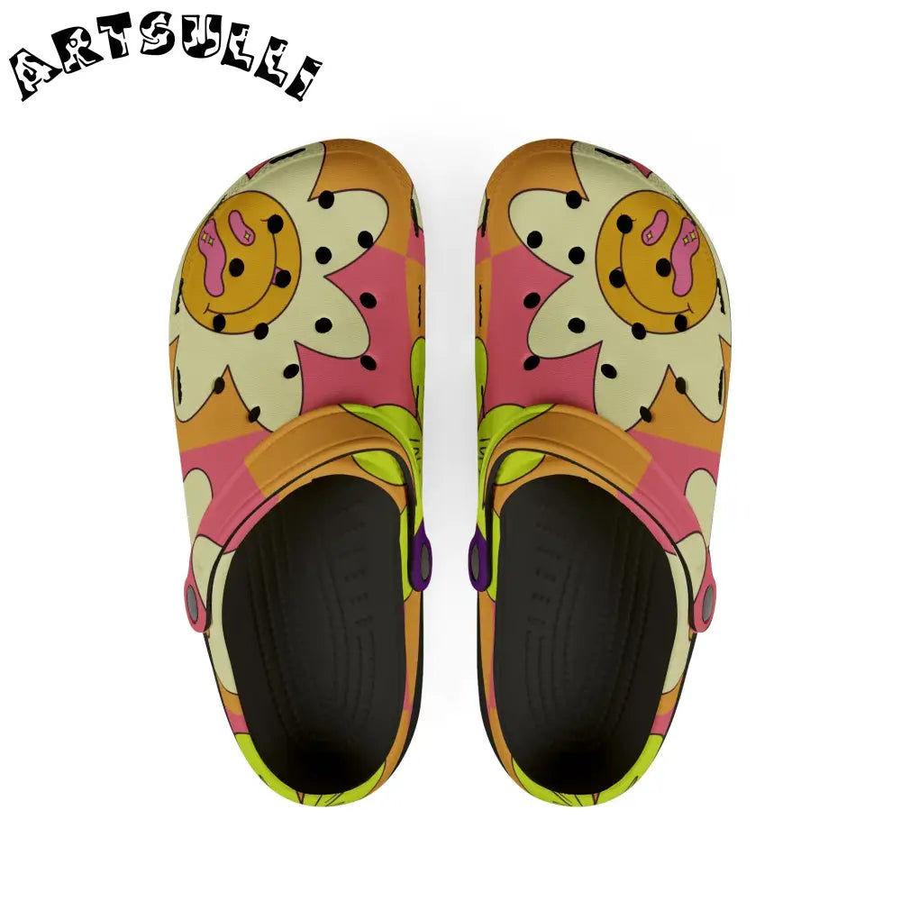 JAKKOUTTHEBXX Trippy Sour Face Rave EVA Foam Rubber Shoes (AOP)