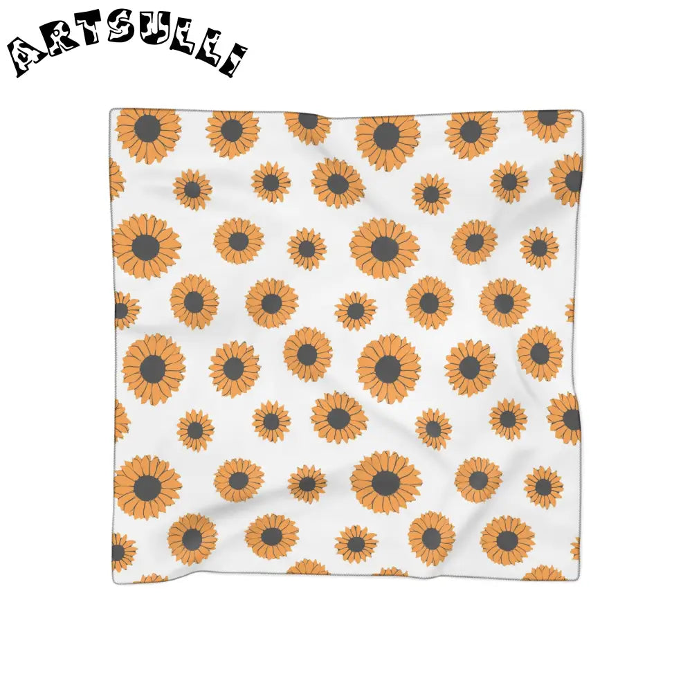 JAKKOUTTHEBXX Sunflowers Poly Scarf JAKKOUTTHEBXX Artsulli - Art