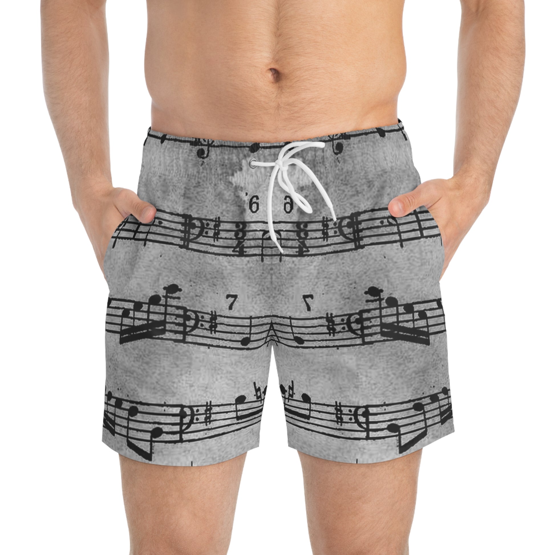 Drip Spill Type Beat Sheet Music Black Swim Trunks (AOP), Artsulli - Art is Long, Life is Short, All Over Prints, , , , , , , 