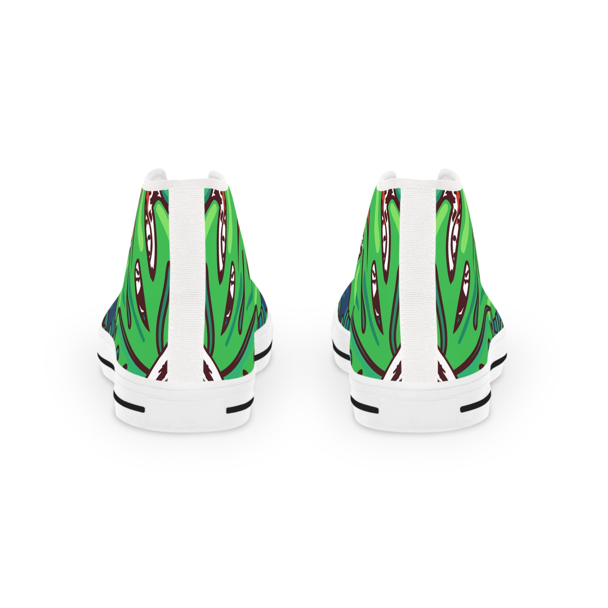 Tropical Jungle Tigers Green and Blue Men's High Top Sneakers, Artsulli - Art is Long, Life is Short, Shoes, , , , , , , 