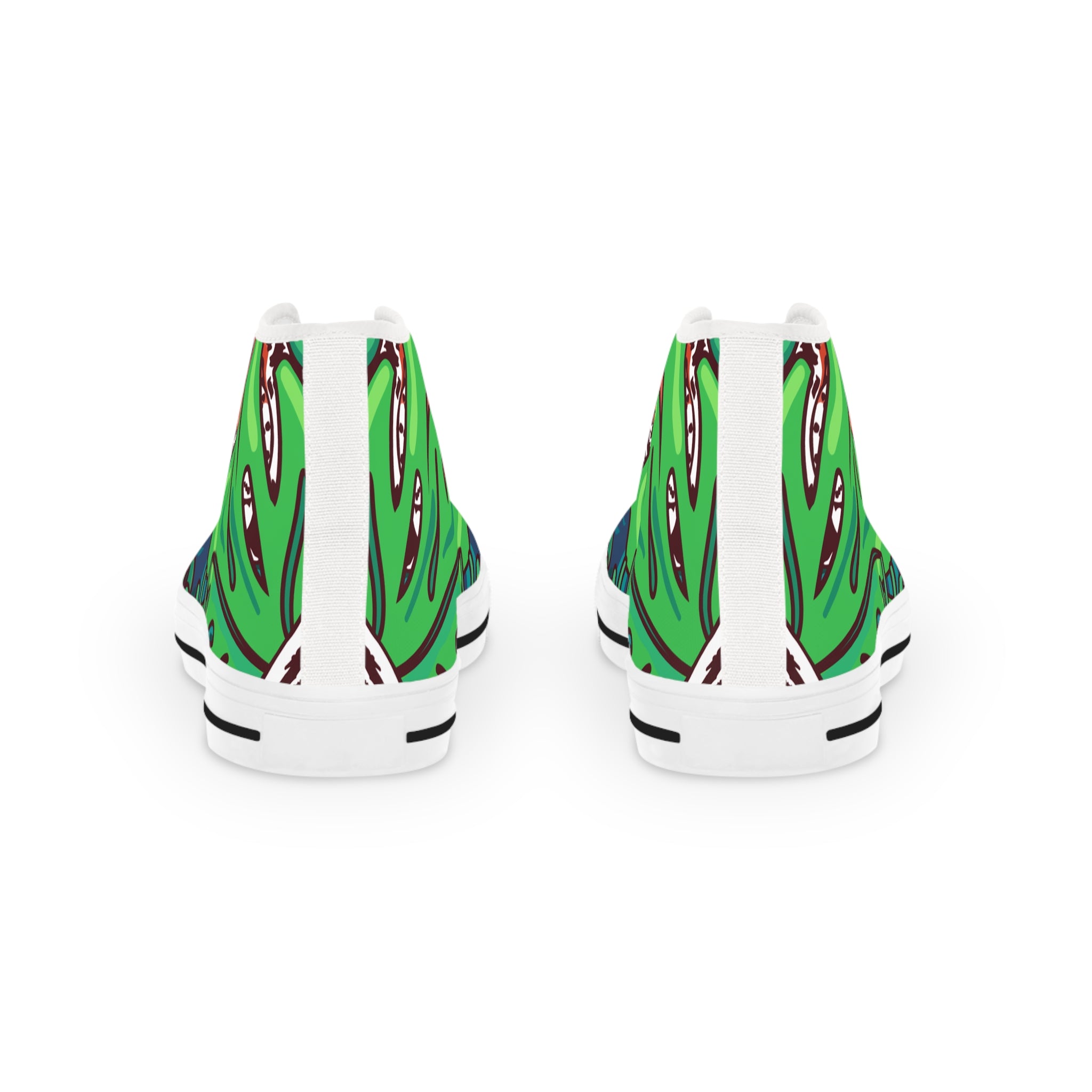 Tropical Jungle Tigers Green and Blue Men's High Top Sneakers, Artsulli - Art is Long, Life is Short, Shoes, , , , , , , 