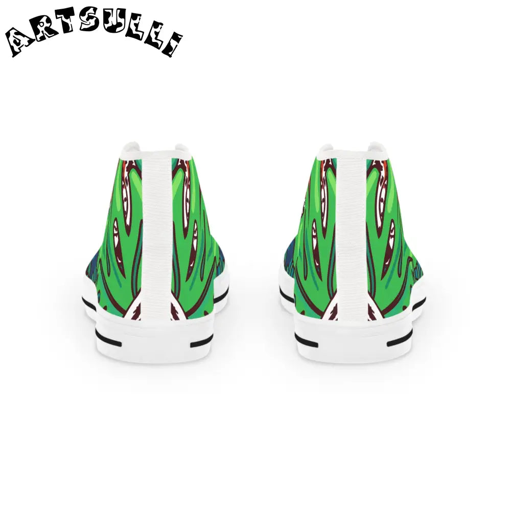 JAKKOUTTHEBXX Tropical Jungle Tigers Green and Blue Men’s High Top