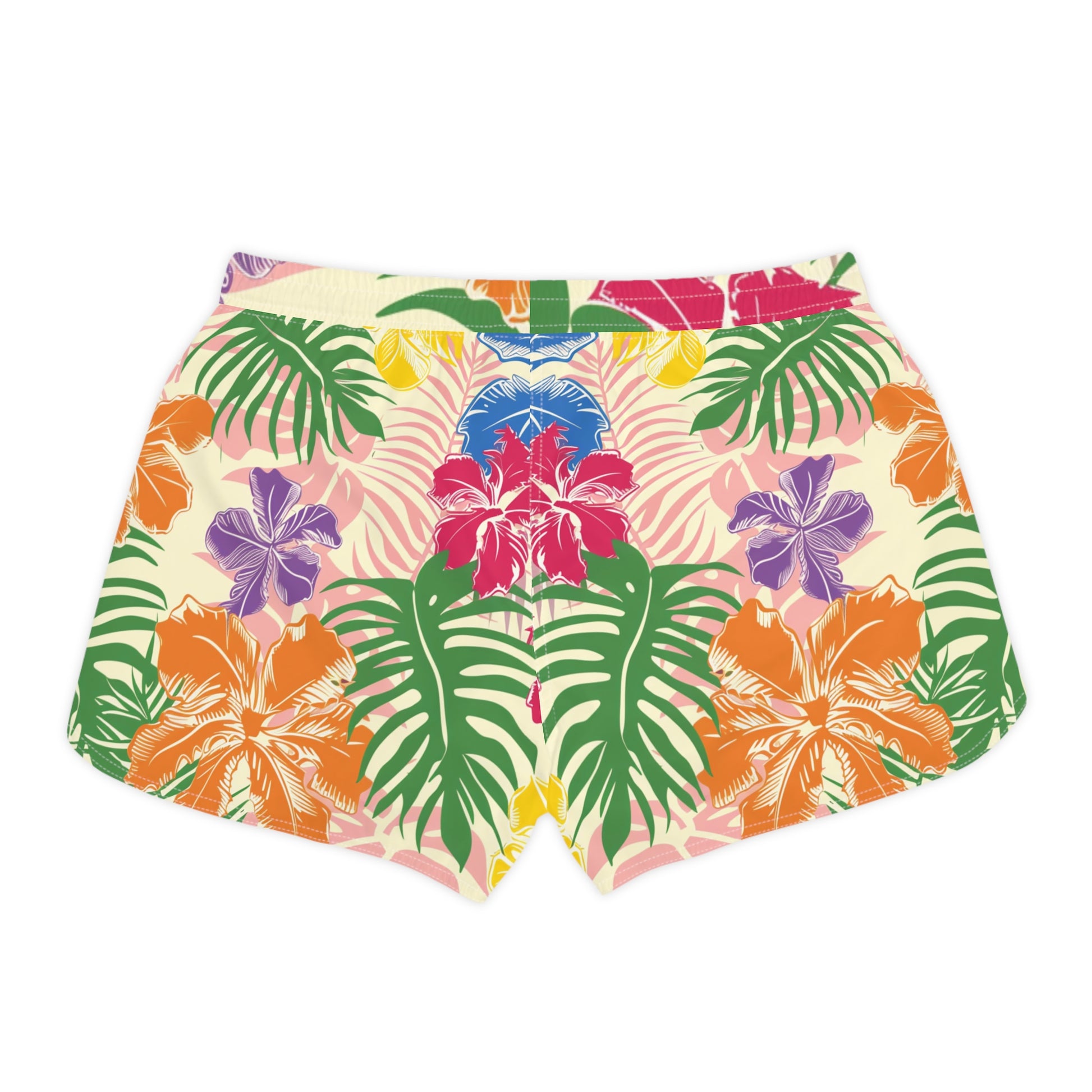 Blooming Tropical Flowers Women's Casual Shorts (AOP), Artsulli - Art is Long, Life is Short, All Over Prints, , , , , , , 