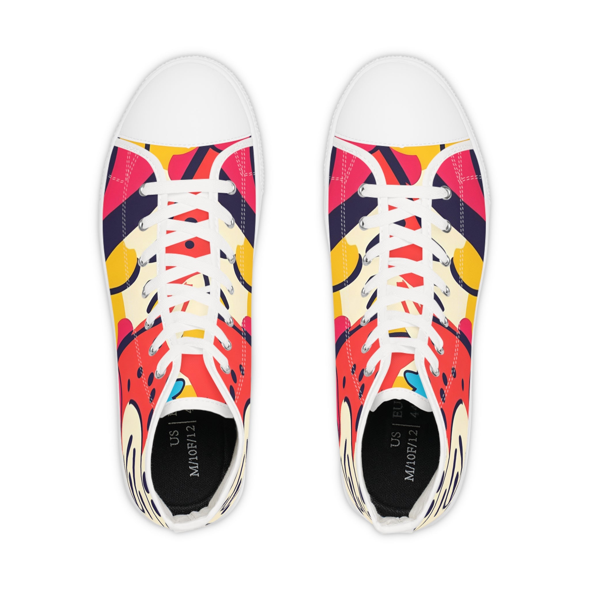 Comic x Pop Art Men's High Top Sneakers, Artsulli - Art is Long, Life is Short, Shoes, , , , , , , 