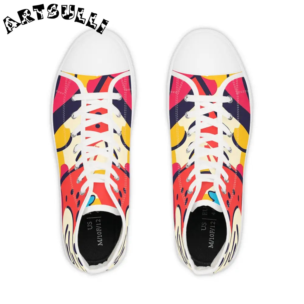 JAKKOUTTHEBXX Comic x Pop Art Men’s High Top Sneakers JAKKOUTTHEBXX
