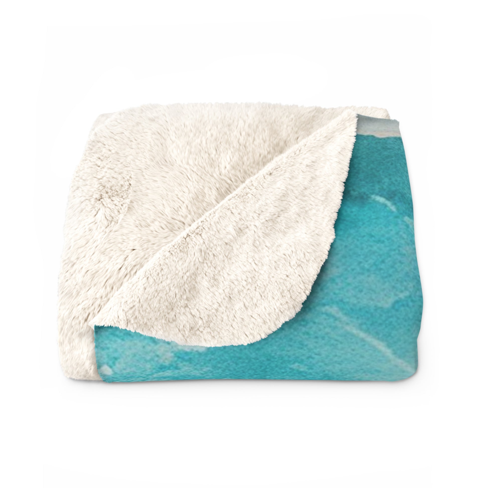 Seashore Sherpa Fleece Blanket, Artsulli - Art is Long, Life is Short, Home Decor, , , , , , , 